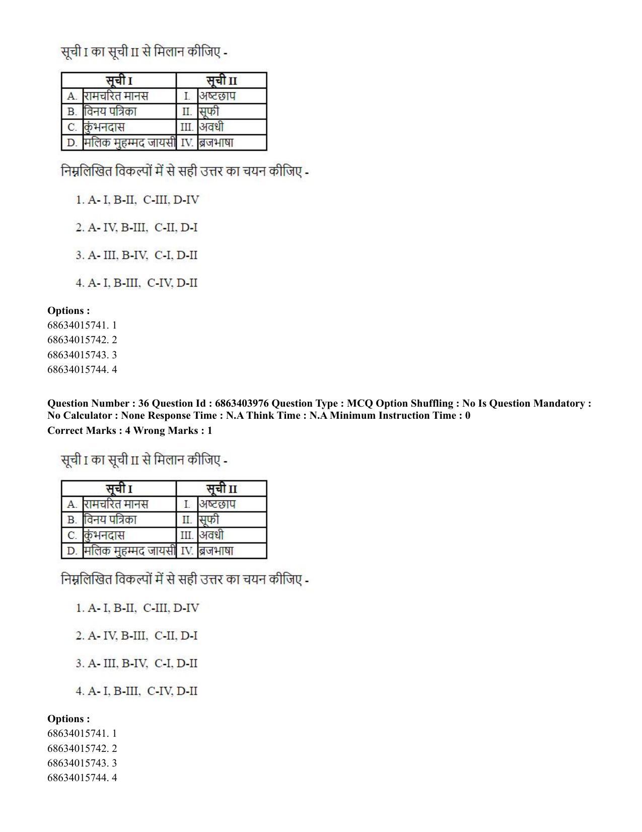 CUET PG 2023: COQP05 – B.Ed. Languages (Eng.) - Shift 1 (05-06-2023) Question Paper - Page 38