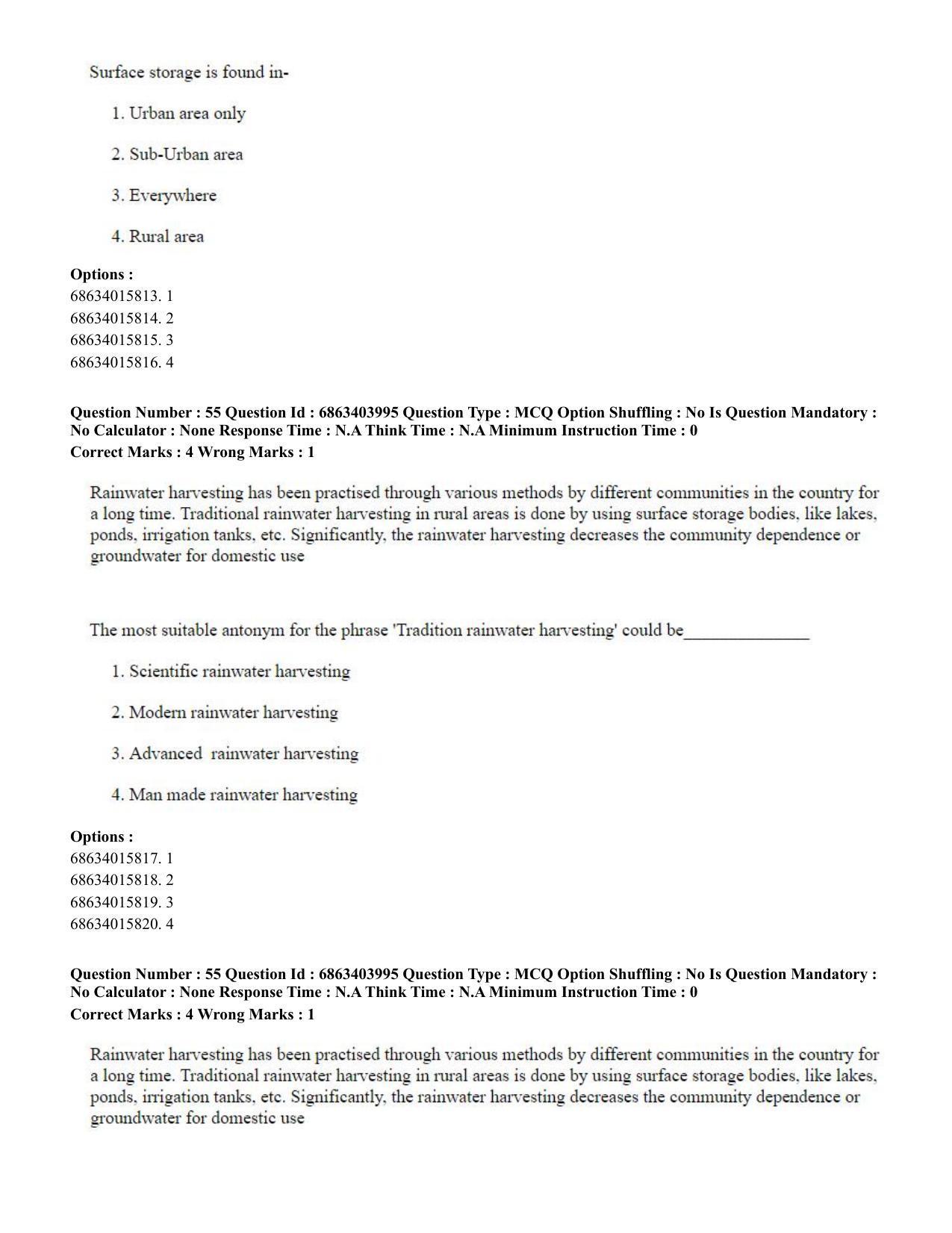 CUET PG 2023: COQP05 – B.Ed. Languages (Eng.) - Shift 1 (05-06-2023) Question Paper - Page 57