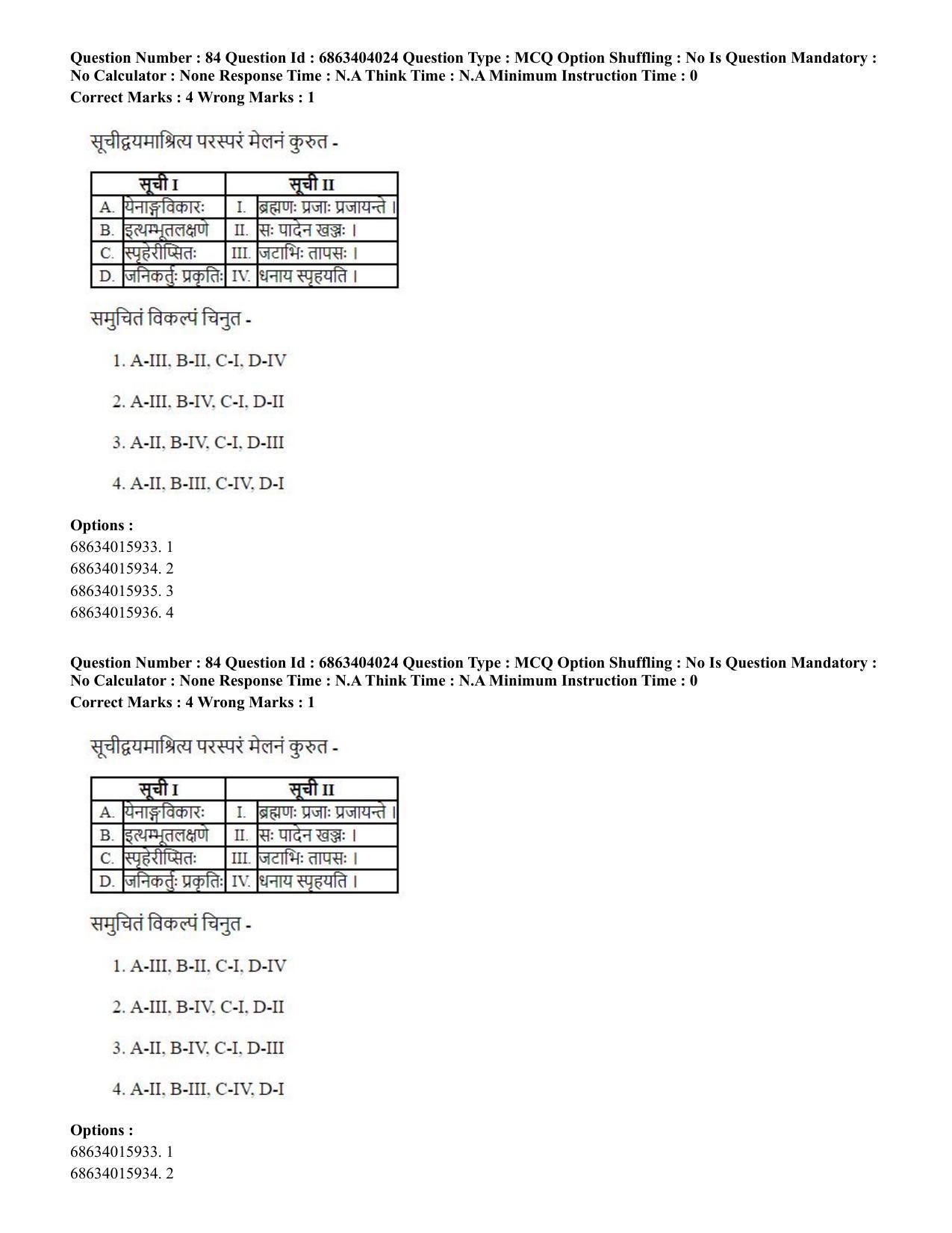 CUET PG 2023: COQP05 – B.Ed. Languages (Eng.) - Shift 1 (05-06-2023) Question Paper - Page 85