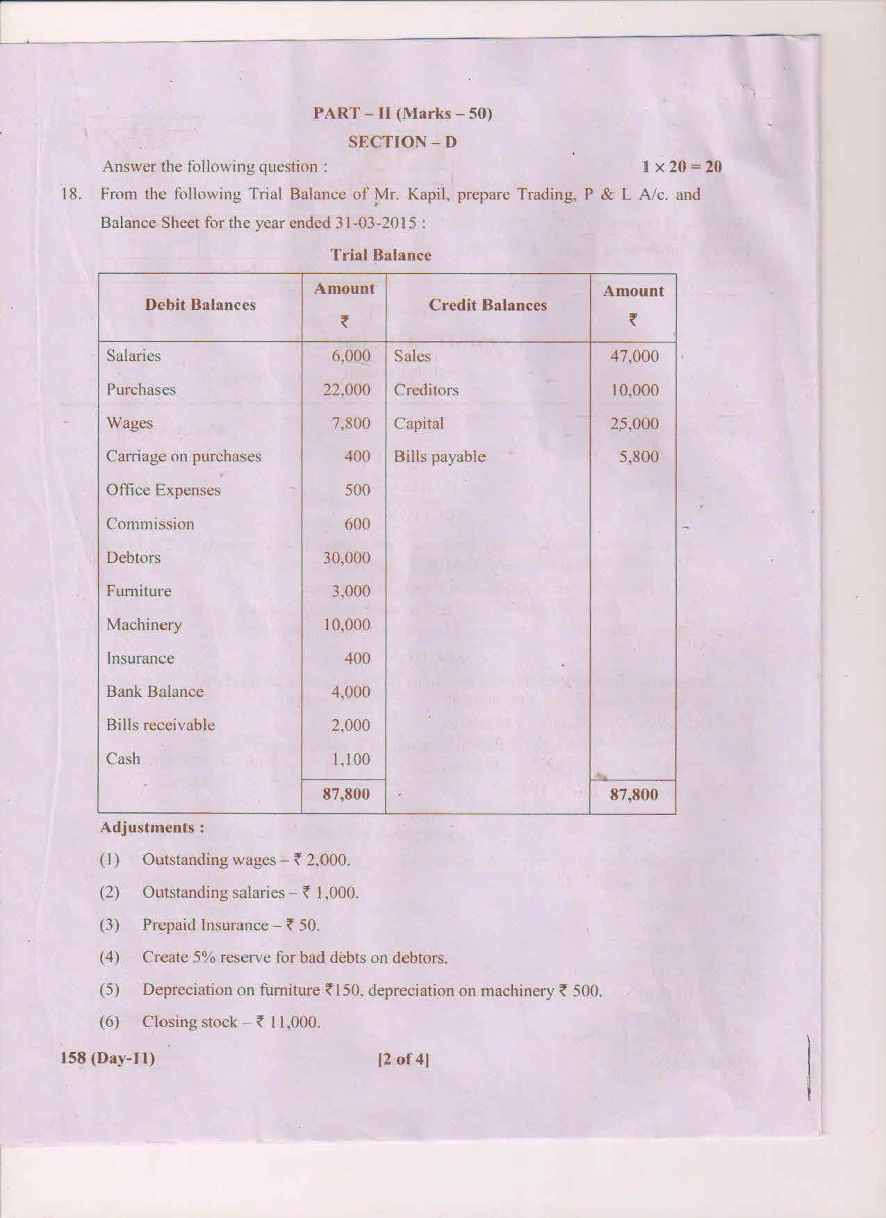 AP Inter 1st Year Commerce-I (EM) March 2018 (General) Question Paper - Page 2