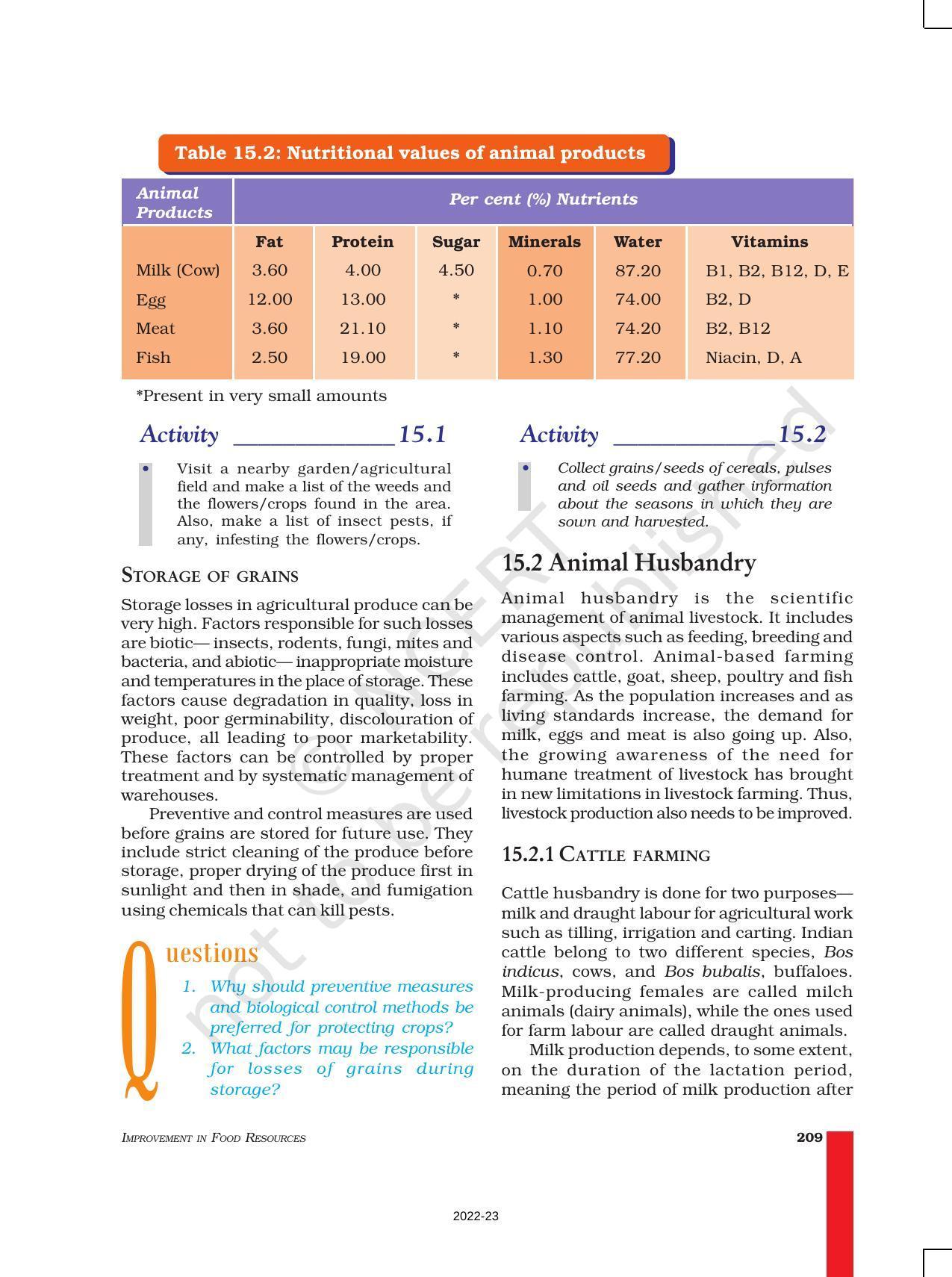 NCERT Book for Class 9 Science Chapter 15 Improvement in Food Resources - Page 7