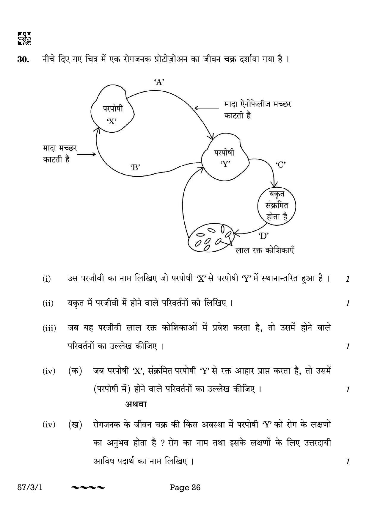 CBSE Class 12 57-3-1 Biology 2023 Question Paper - Page 26