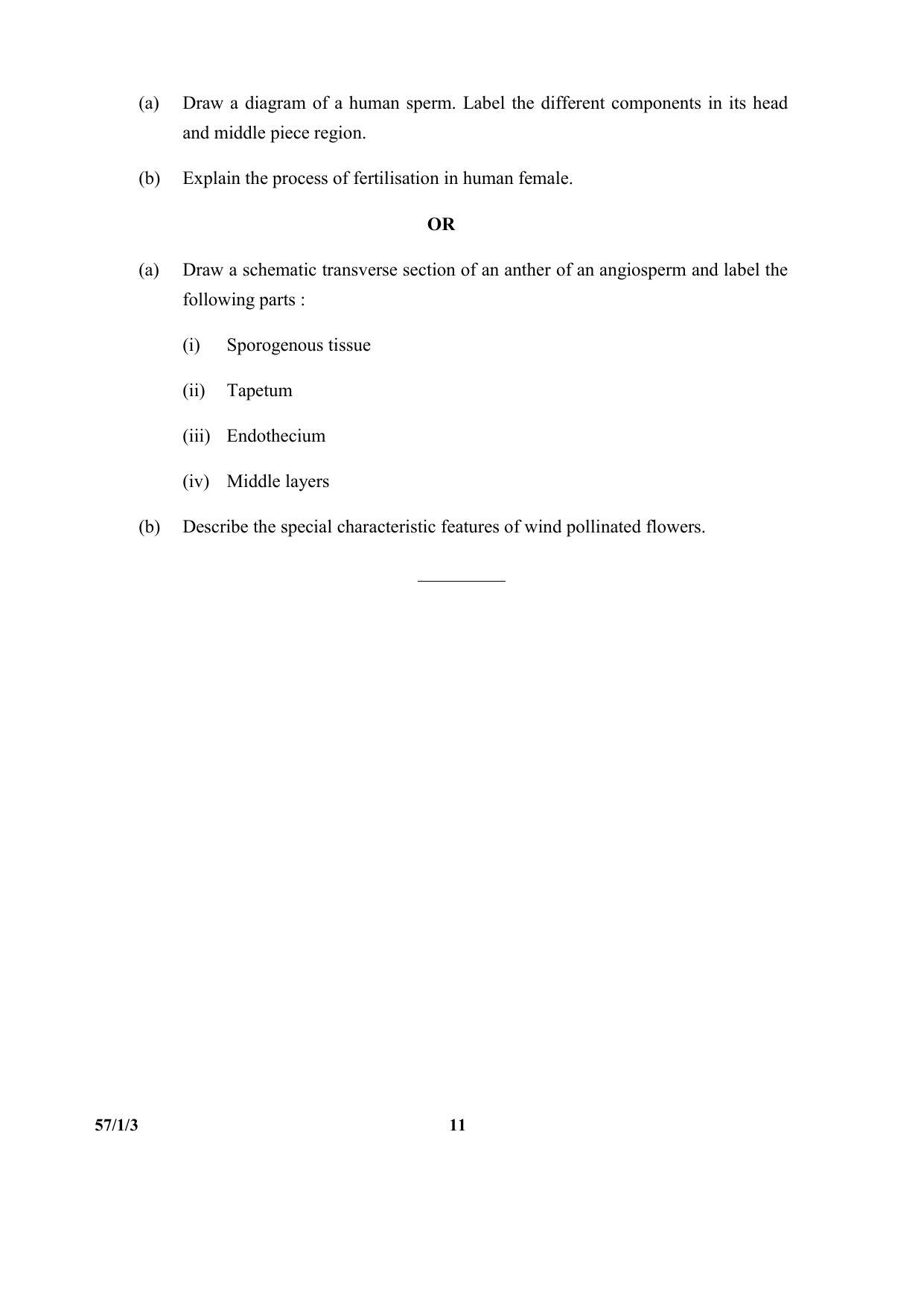 CBSE Class 12 57-1-3 (Biology) 2017-comptt Question Paper - Page 11