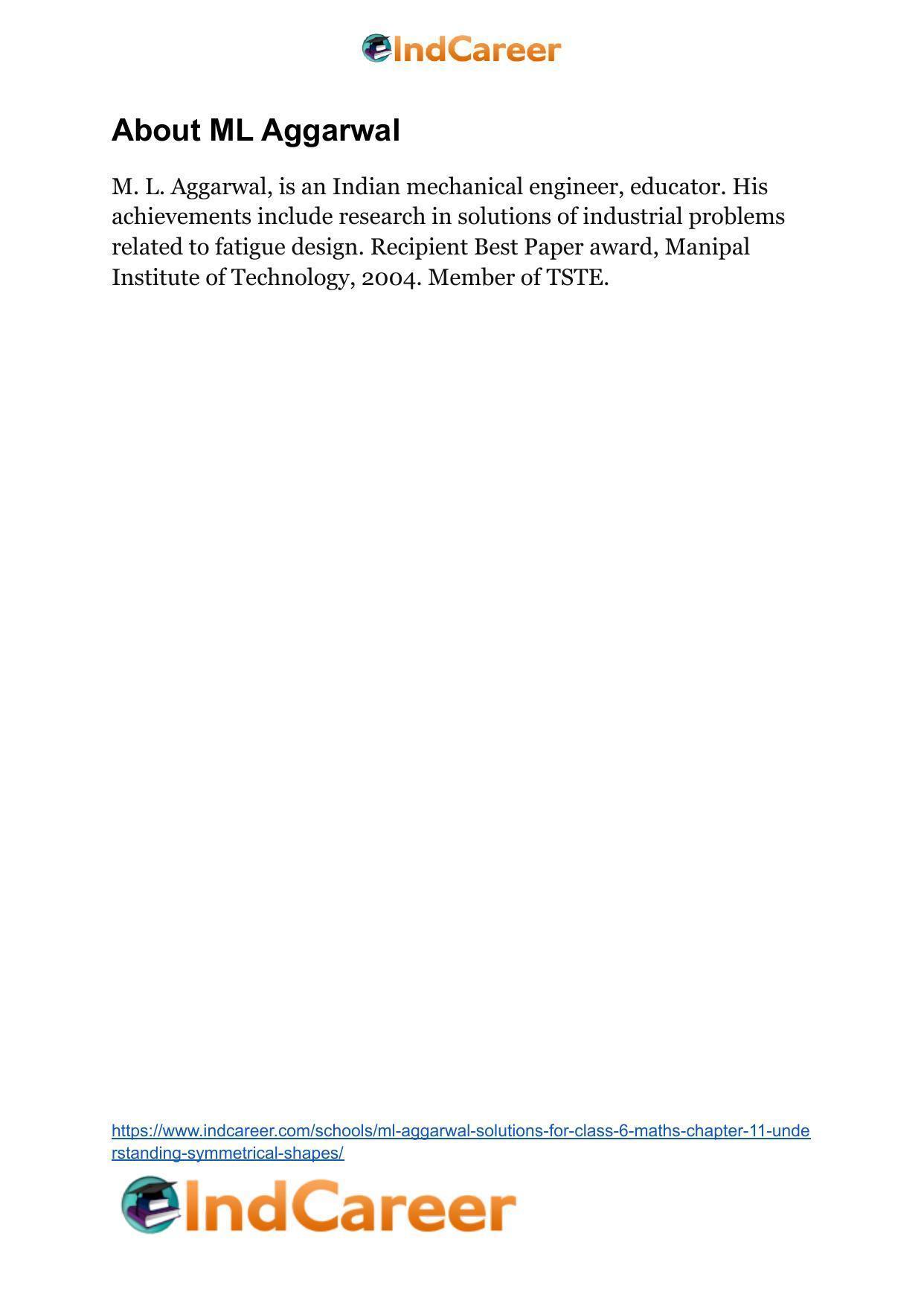 ML Aggarwal Solutions for Class 6 Maths Chapter 11- Understanding Symmetrical Shapes - Page 8