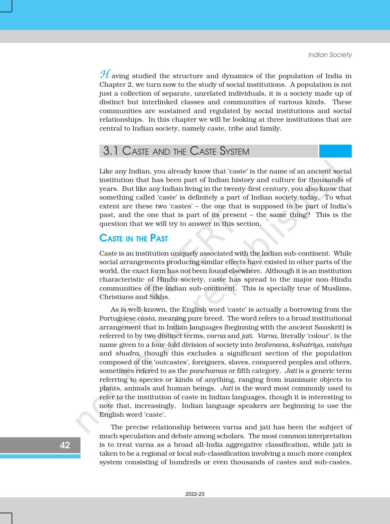 NCERT Book for Class 12 Sociology (Indian Society) Chapter 3 Social Institutions: Continuity and Change - Page 2