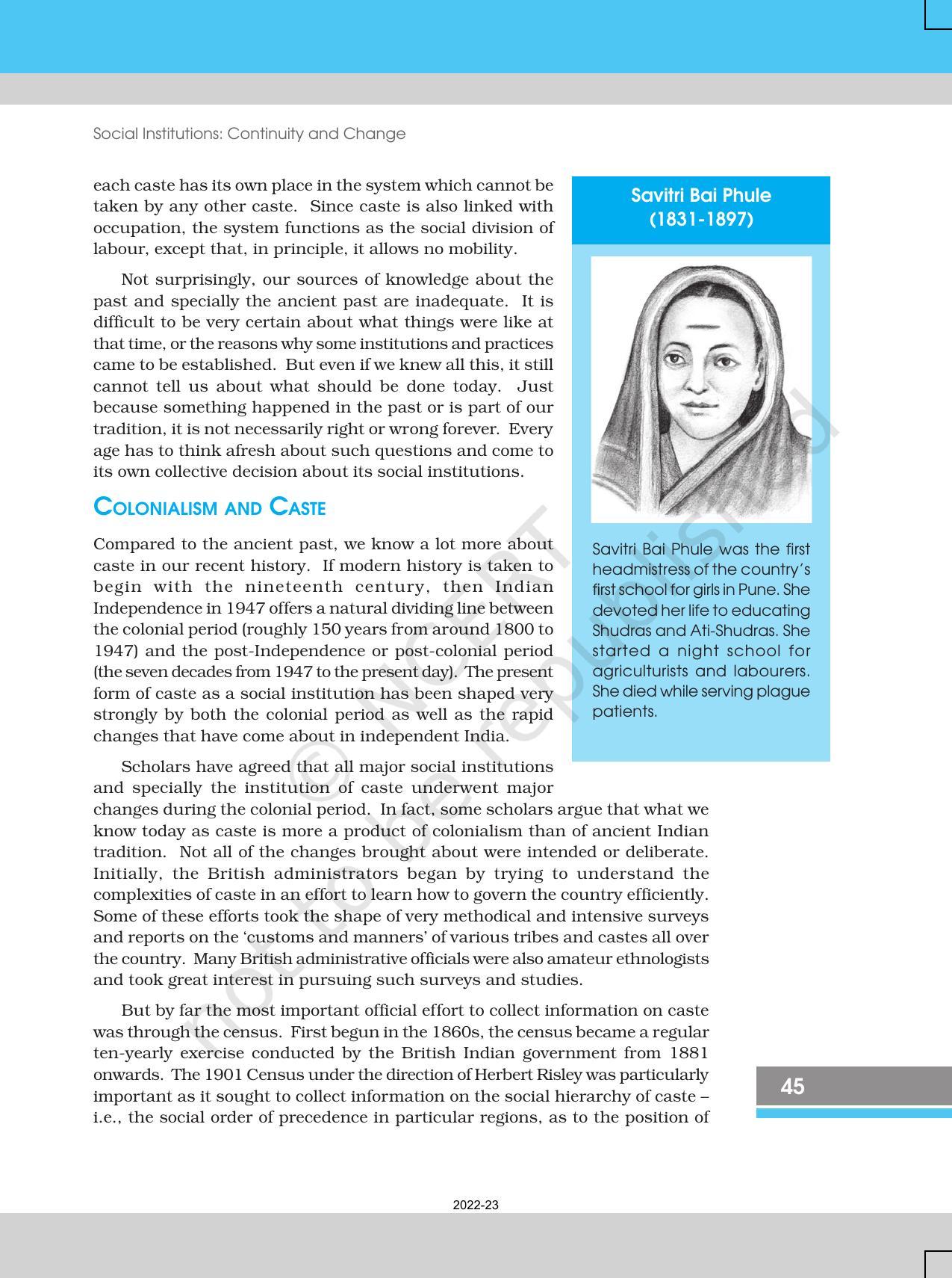 NCERT Book for Class 12 Sociology (Indian Society) Chapter 3 Social Institutions: Continuity and Change - Page 5