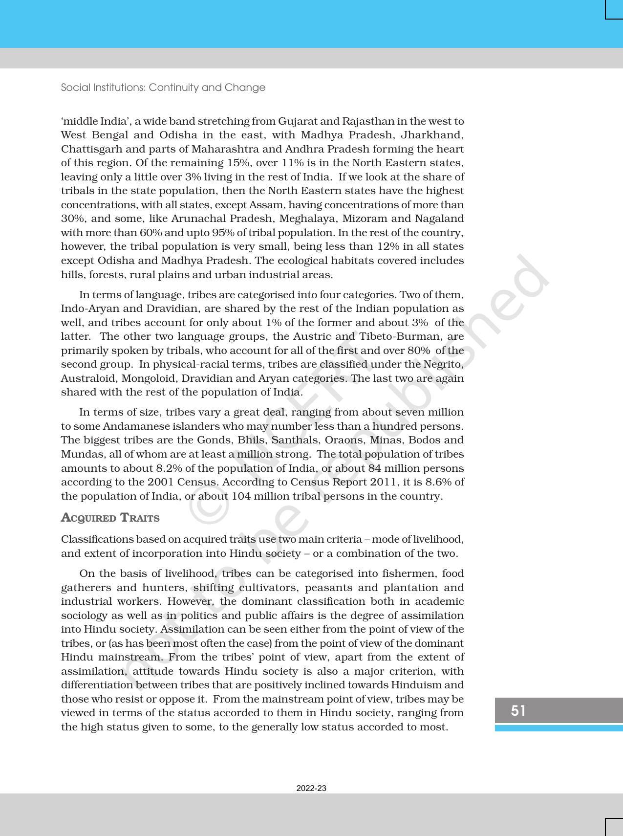NCERT Book for Class 12 Sociology (Indian Society) Chapter 3 Social Institutions: Continuity and Change - Page 11