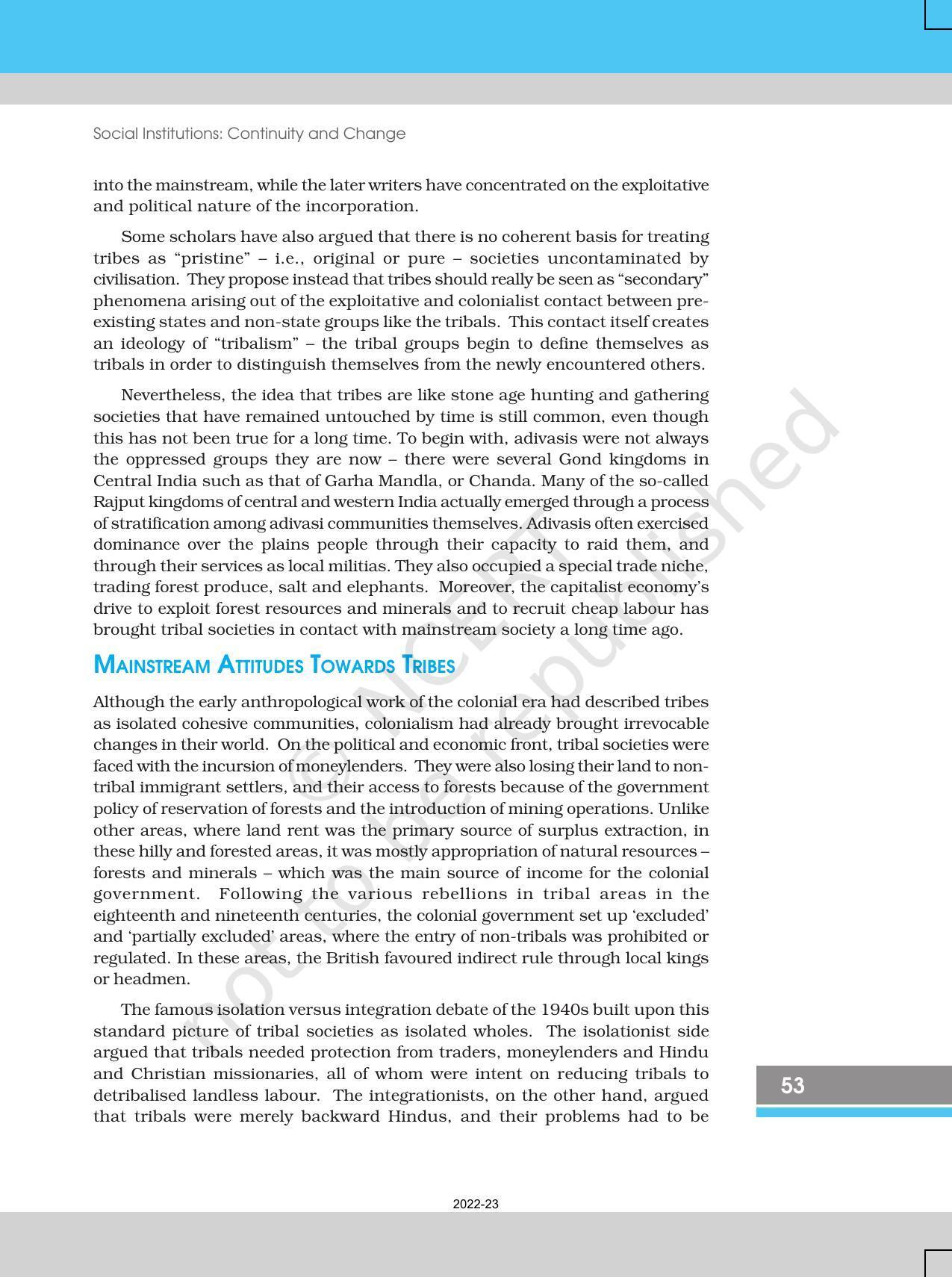 NCERT Book for Class 12 Sociology (Indian Society) Chapter 3 Social Institutions: Continuity and Change - Page 13