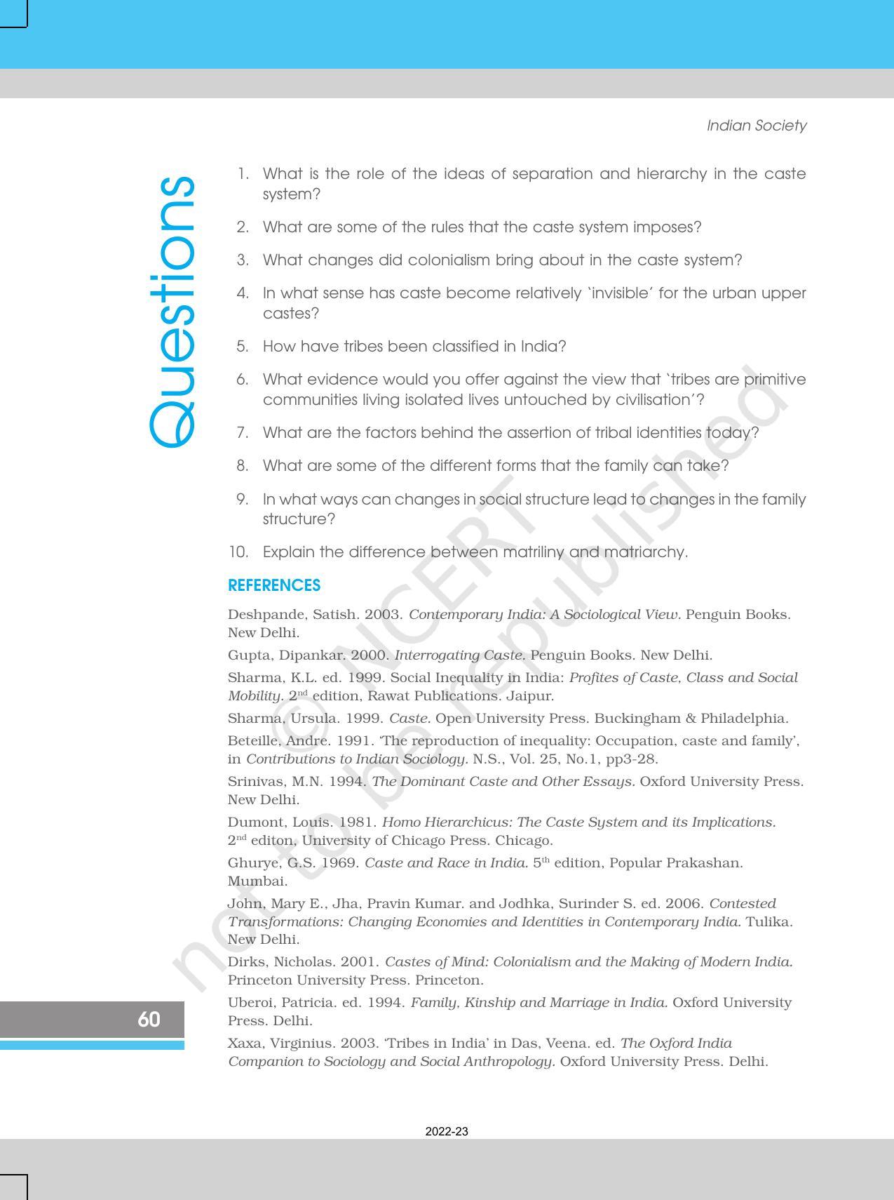 NCERT Book for Class 12 Sociology (Indian Society) Chapter 3 Social Institutions: Continuity and Change - Page 20