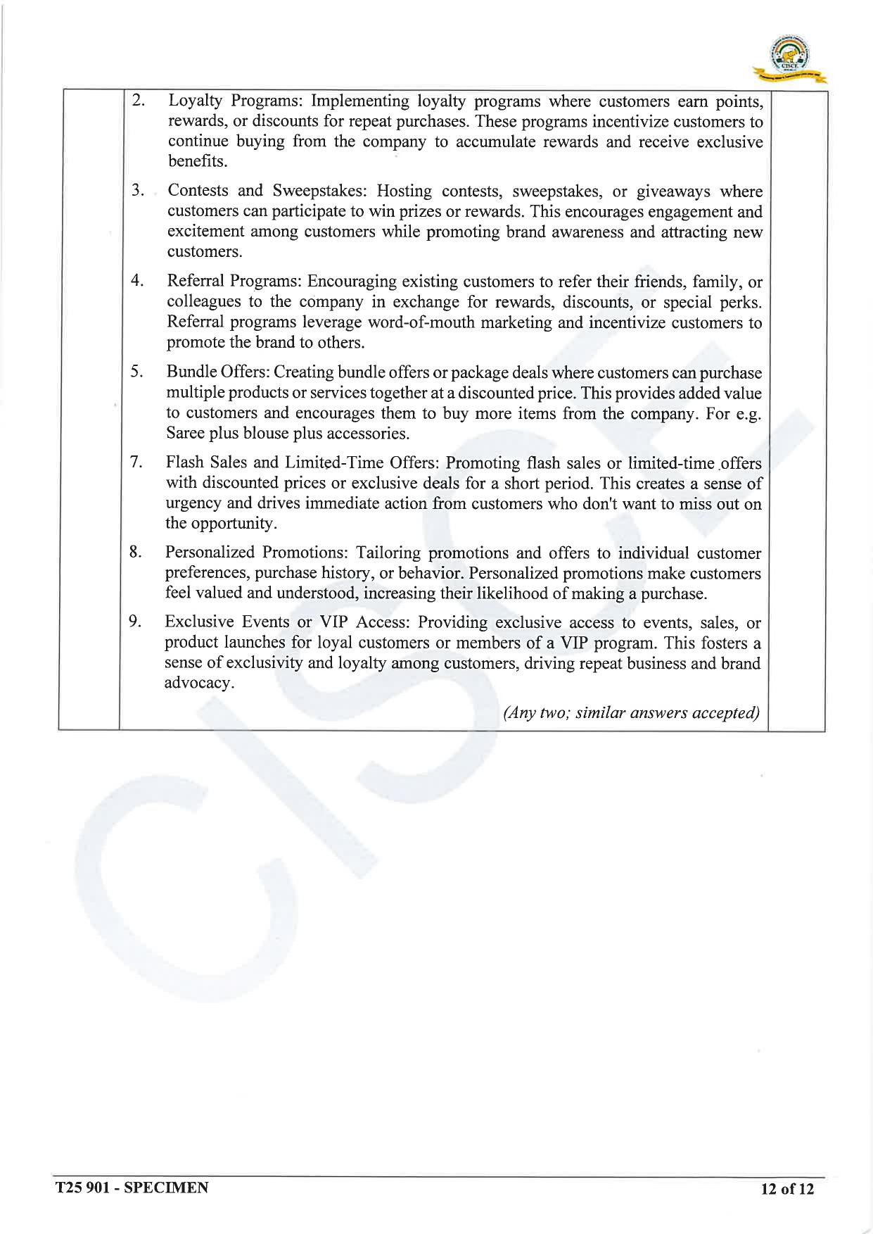 ICSE Class 10 2025 Mass Media & Communication (QP & MS) Specimen Paper - Page 22