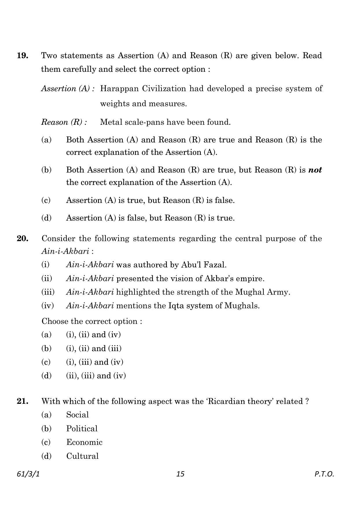 CBSE Class 12 61-3-1 History 2023 Question Paper - Page 15