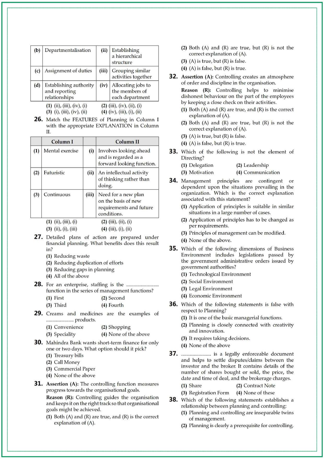 CUET UG Business Studies Sample Paper 4 - Page 3