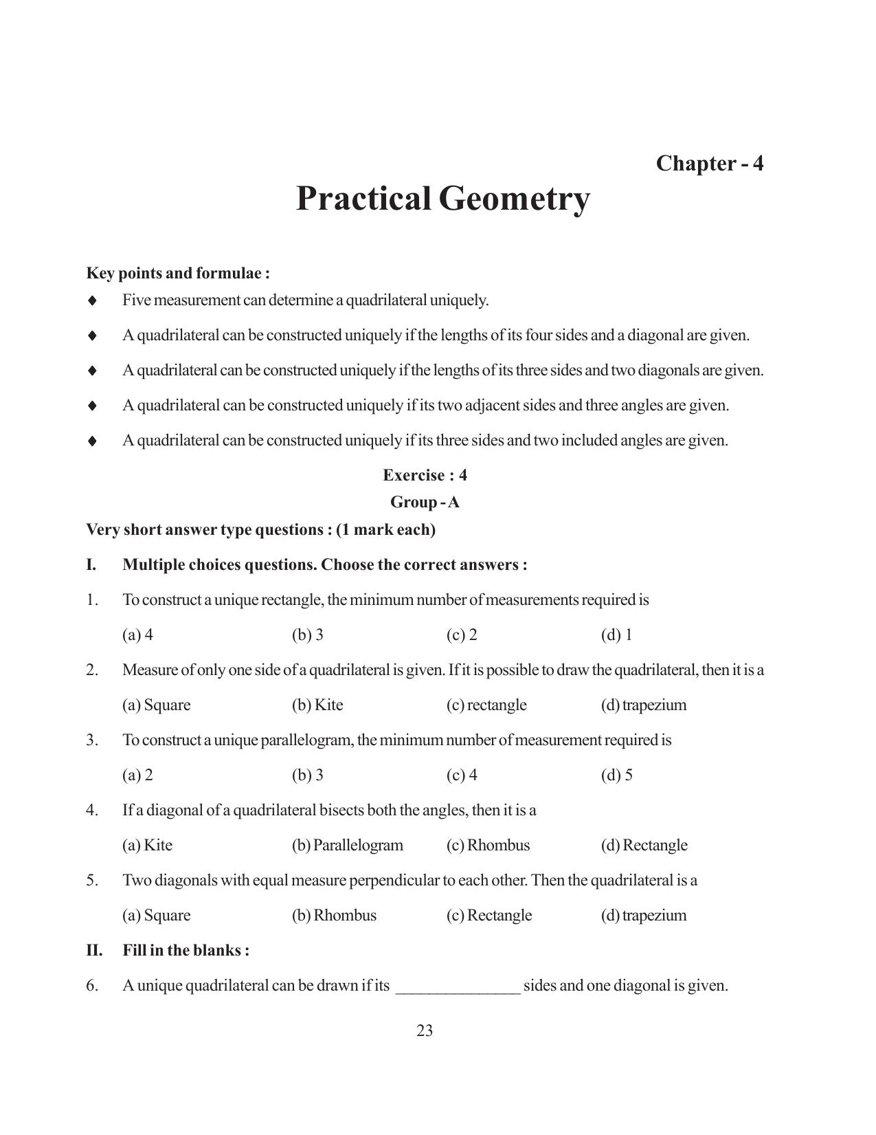Tripura Board Class 8 Math English Version Workbooks - Page 23