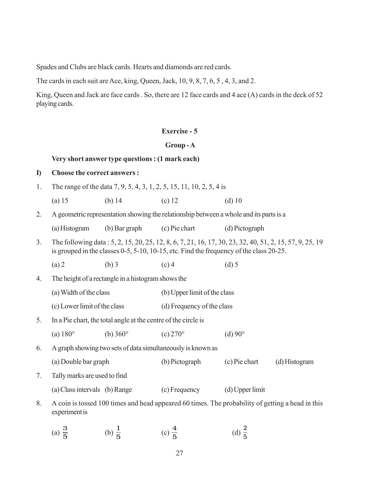 Tripura Board Class 8 Math English Version Workbooks - Page 27