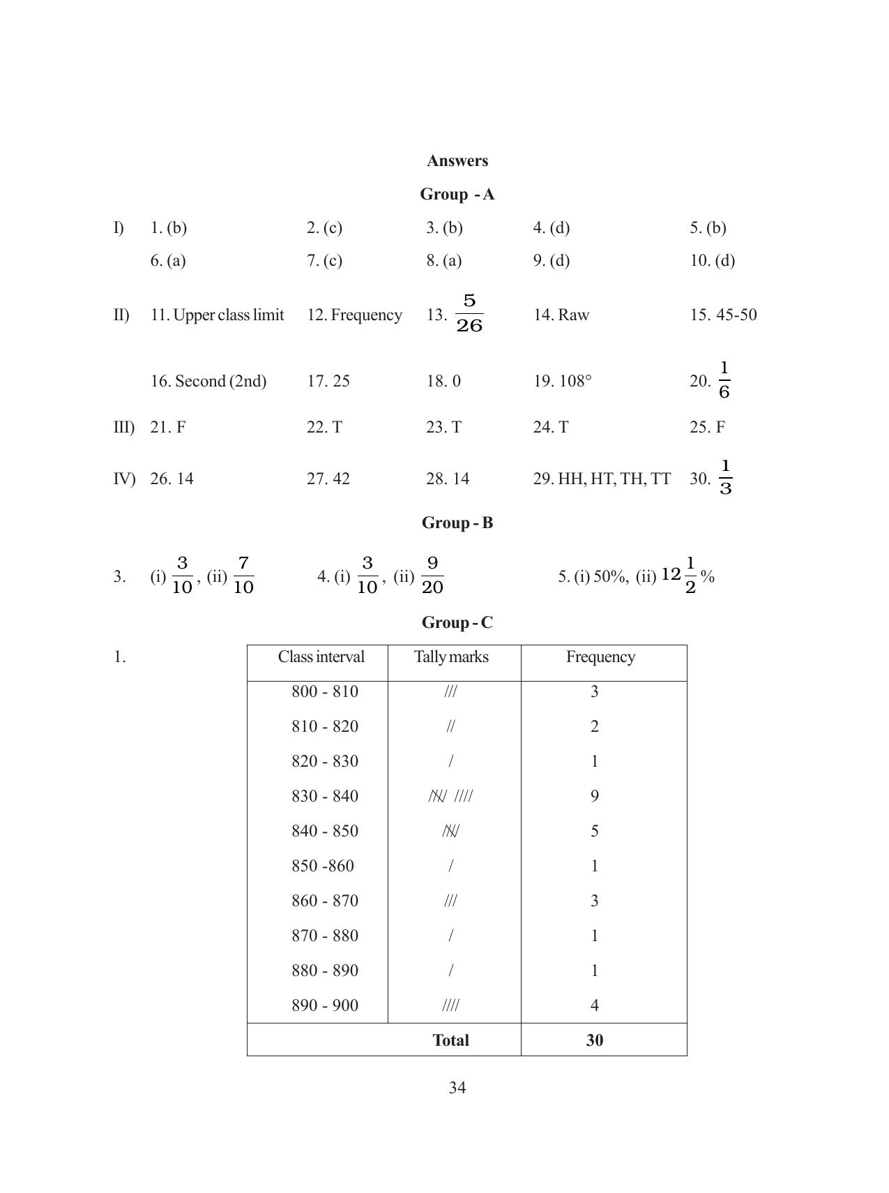 Tripura Board Class 8 Math English Version Workbooks - Page 34