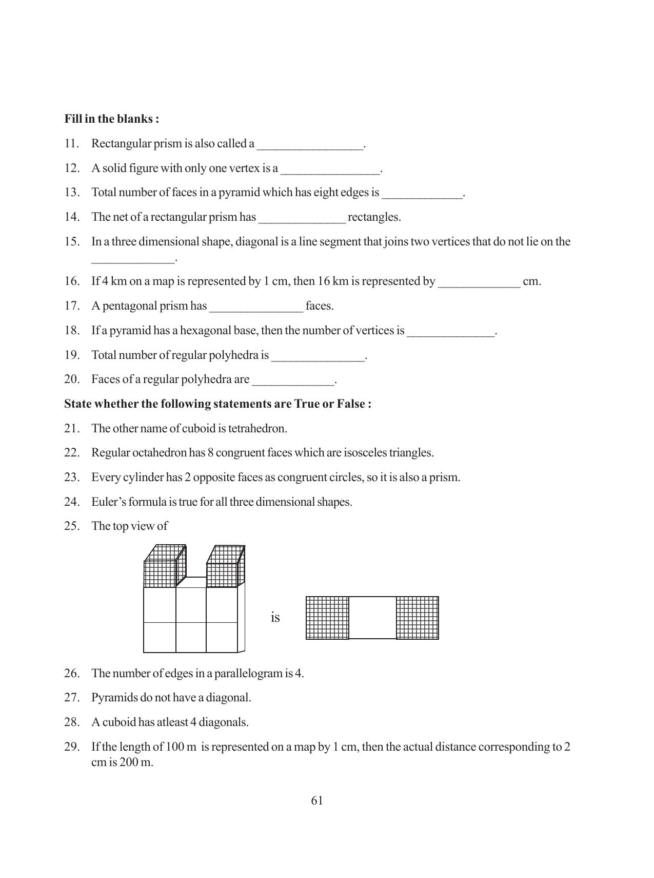 Tripura Board Class 8 Math English Version Workbooks - Page 61