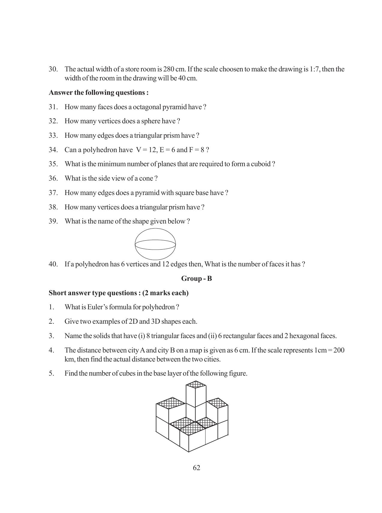 Tripura Board Class 8 Math English Version Workbooks - Page 62