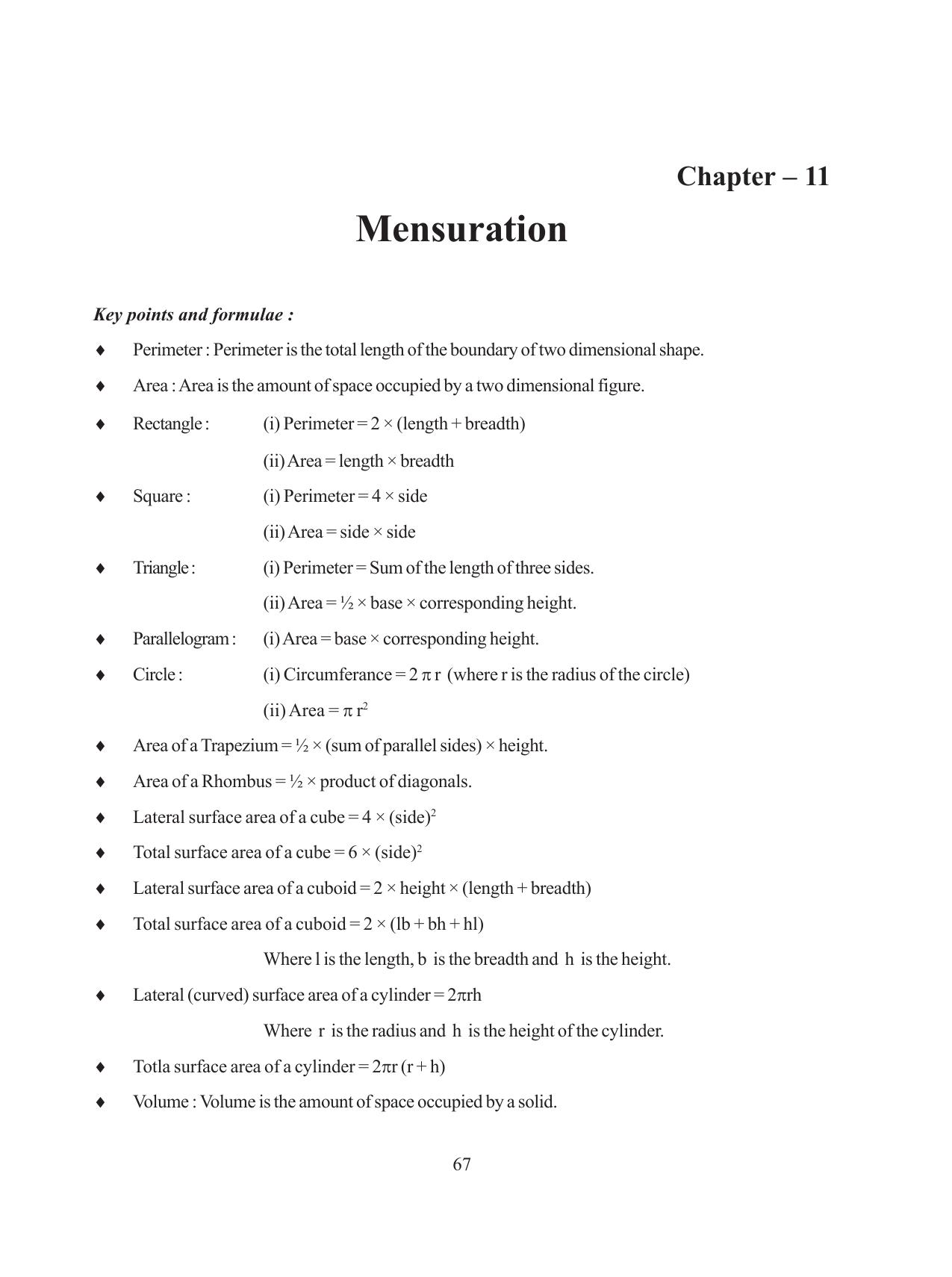Tripura Board Class 8 Math English Version Workbooks - Page 67