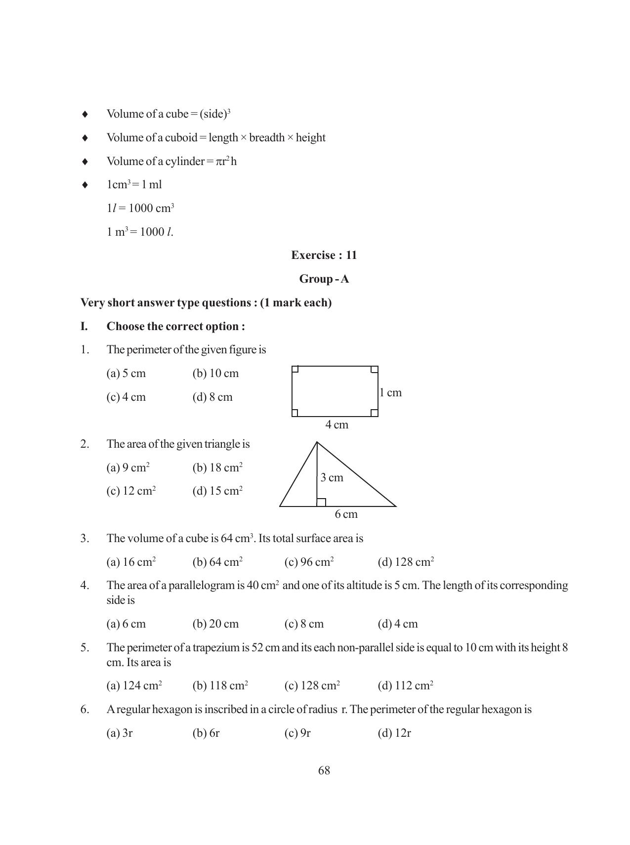 Tripura Board Class 8 Math English Version Workbooks - Page 68