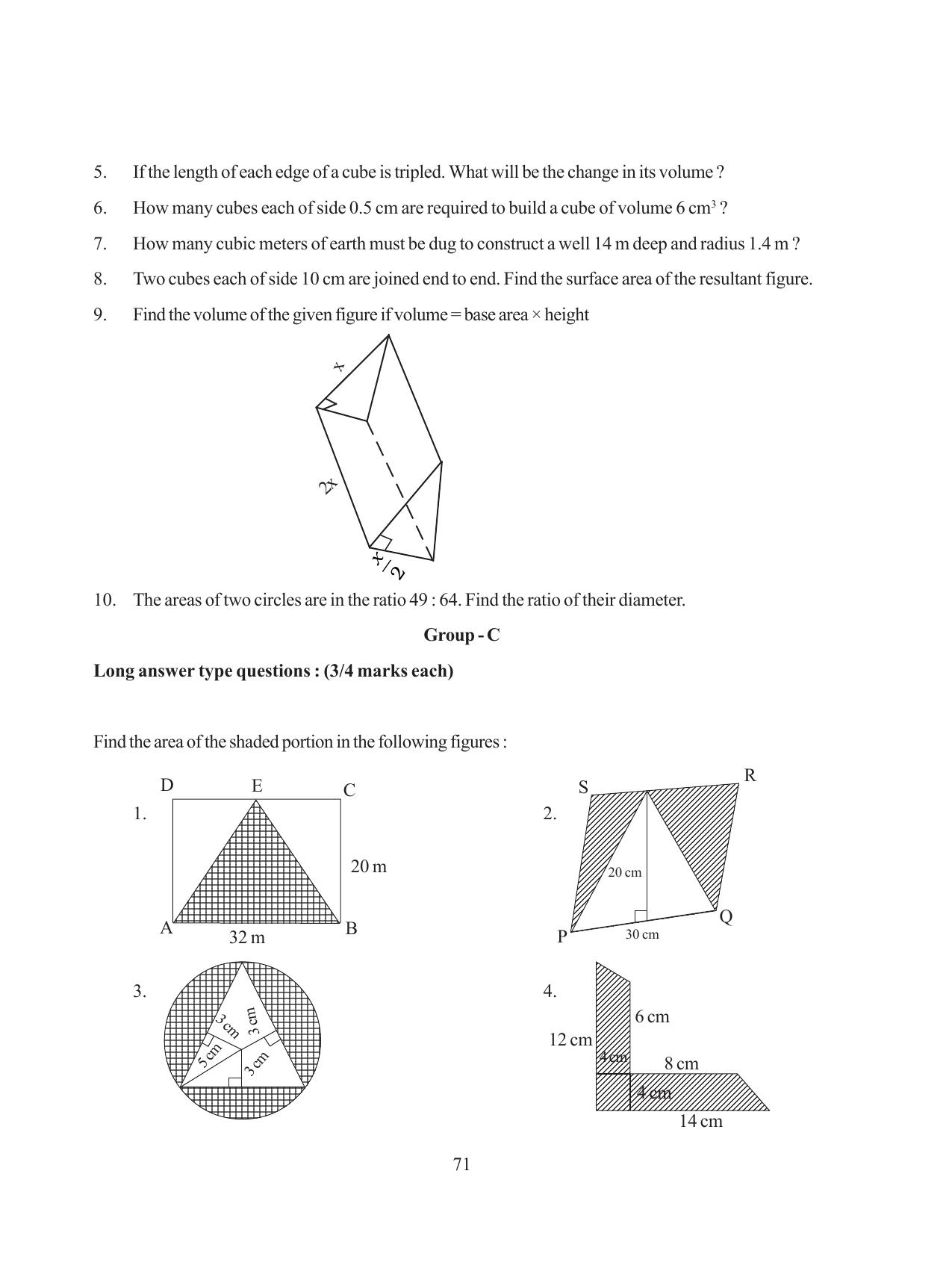 Tripura Board Class 8 Math English Version Workbooks - Page 71