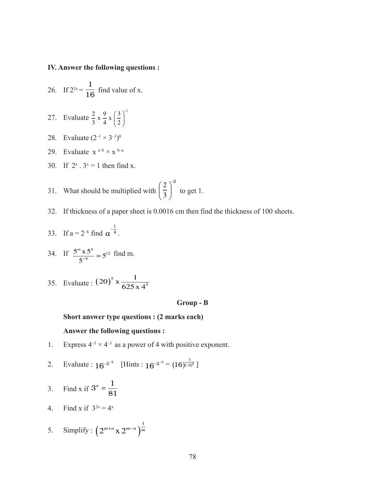 Tripura Board Class 8 Math English Version Workbooks - Page 78