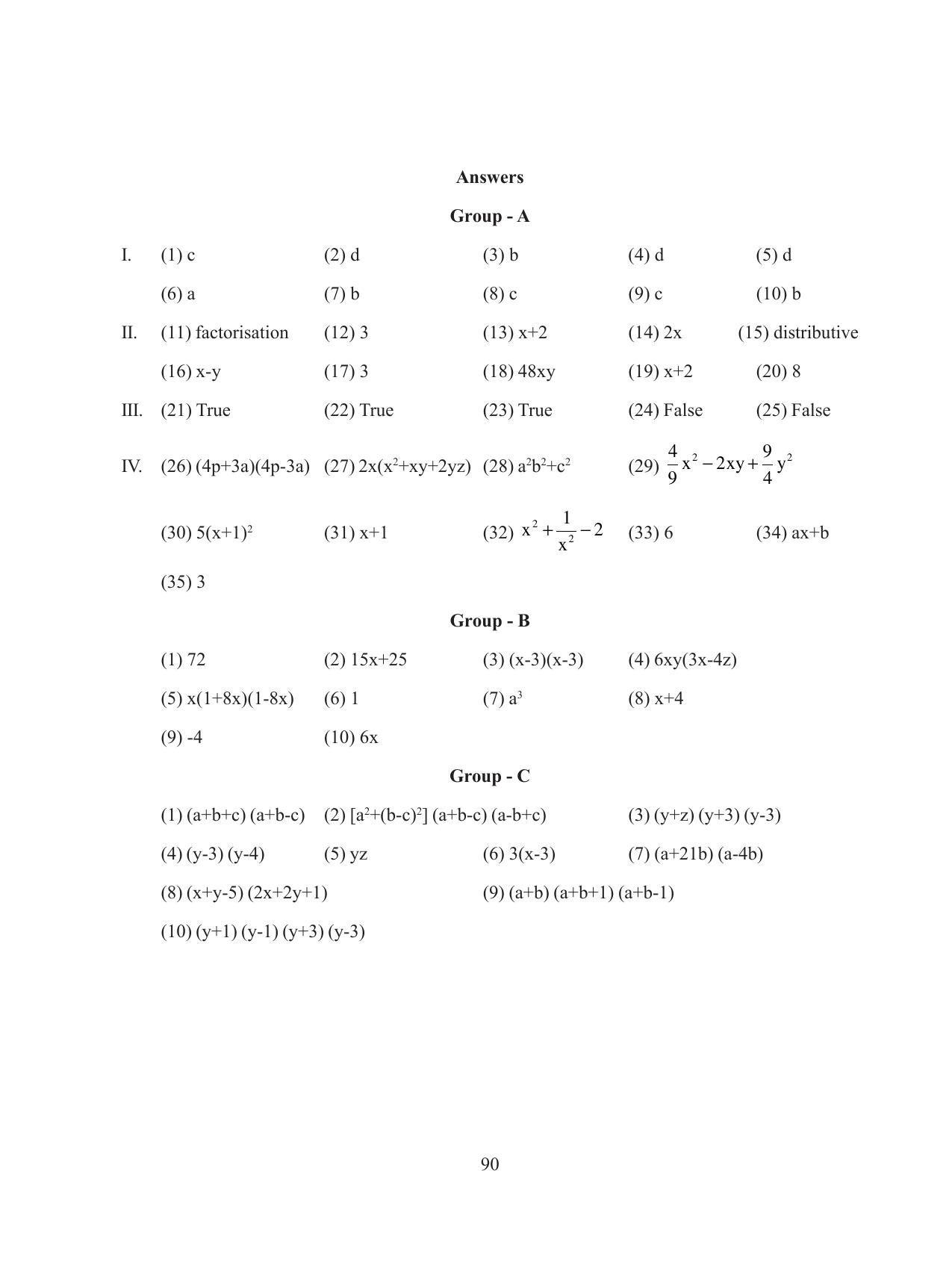 Tripura Board Class 8 Math English Version Workbooks - Page 90