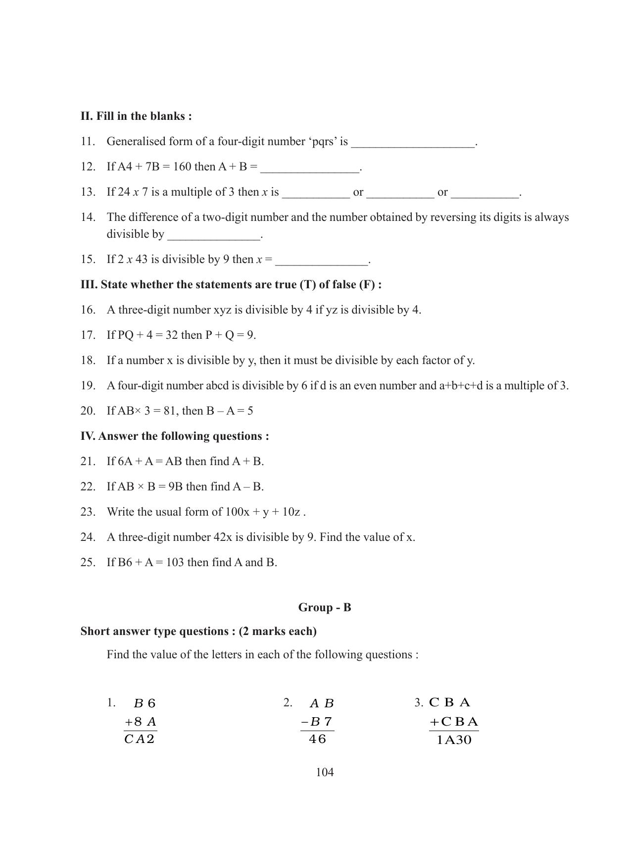 Tripura Board Class 8 Math English Version Workbooks - Page 104