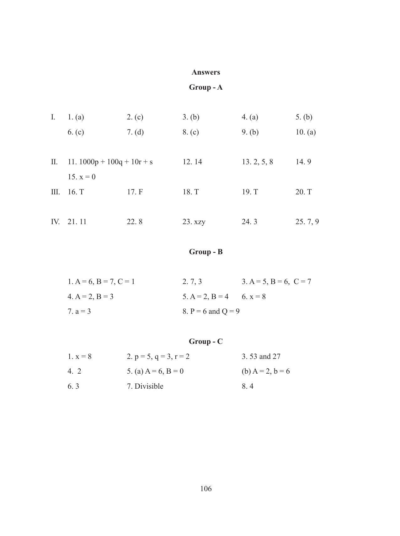 Tripura Board Class 8 Math English Version Workbooks - Page 106