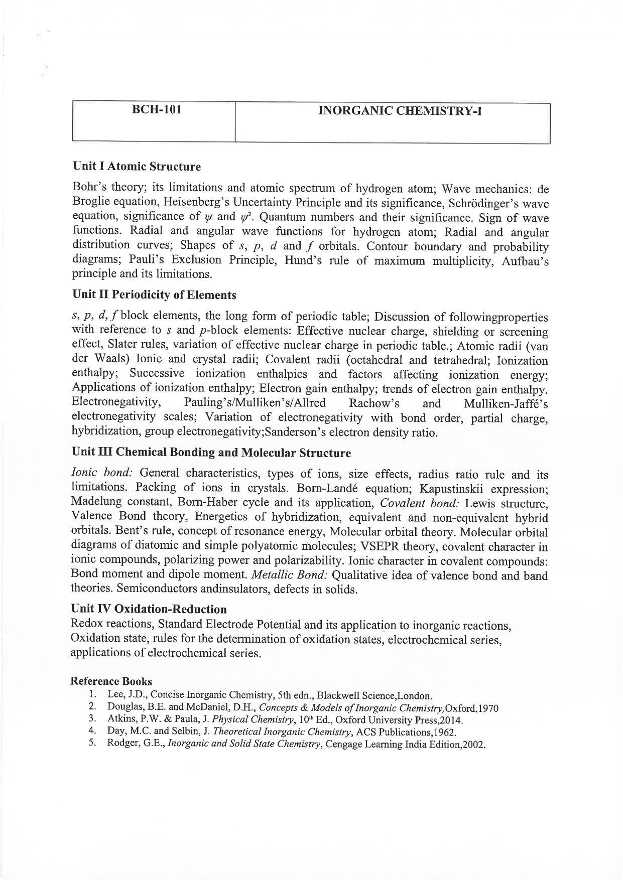 JMI Entrance Exam M26-M.Sc (Chemistry:Materials) / M.Sc (Chemistry:Inorganic) / M.Sc (Chemistry:Organic) / M.Sc (Chemistry:Physical) Syllabus - Page 2