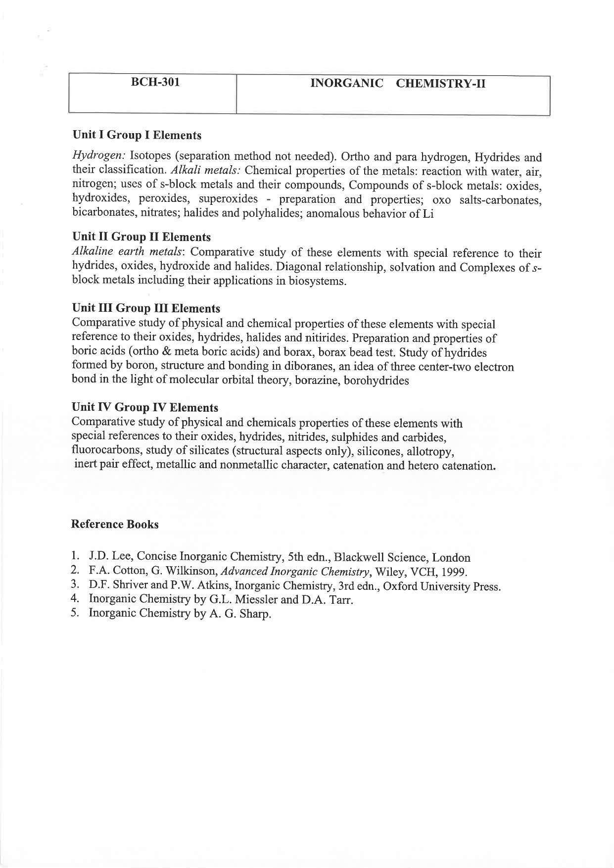 JMI Entrance Exam M26-M.Sc (Chemistry:Materials) / M.Sc (Chemistry:Inorganic) / M.Sc (Chemistry:Organic) / M.Sc (Chemistry:Physical) Syllabus - Page 3