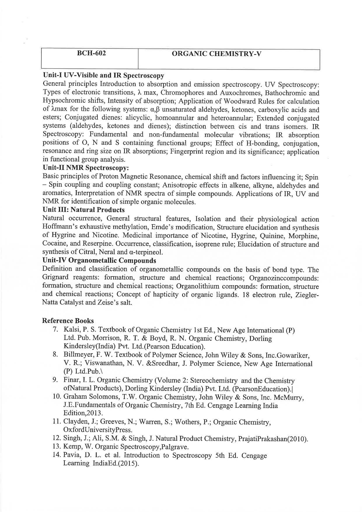 JMI Entrance Exam M26-M.Sc (Chemistry:Materials) / M.Sc (Chemistry:Inorganic) / M.Sc (Chemistry:Organic) / M.Sc (Chemistry:Physical) Syllabus - Page 11