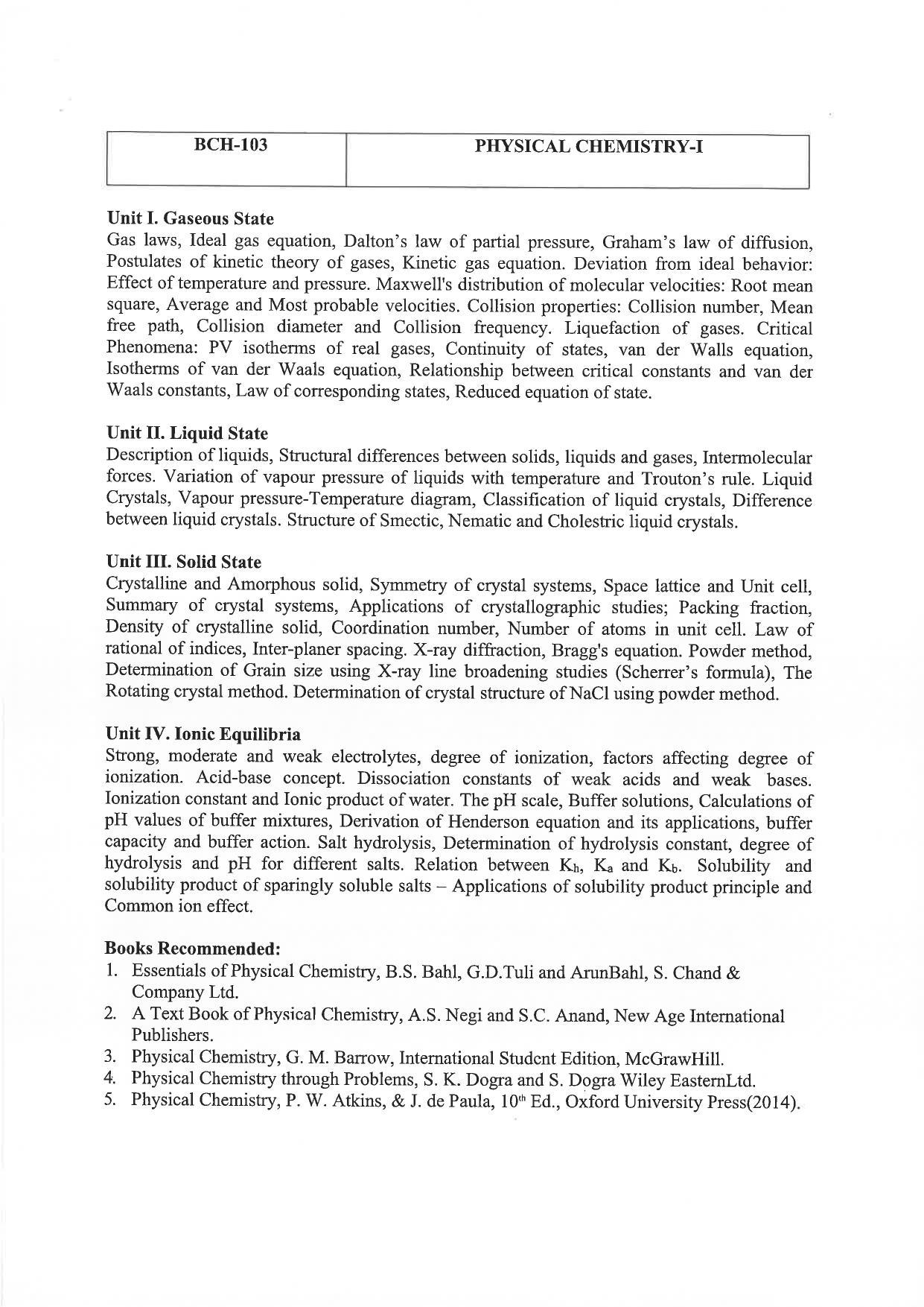 JMI Entrance Exam M26-M.Sc (Chemistry:Materials) / M.Sc (Chemistry:Inorganic) / M.Sc (Chemistry:Organic) / M.Sc (Chemistry:Physical) Syllabus - Page 12