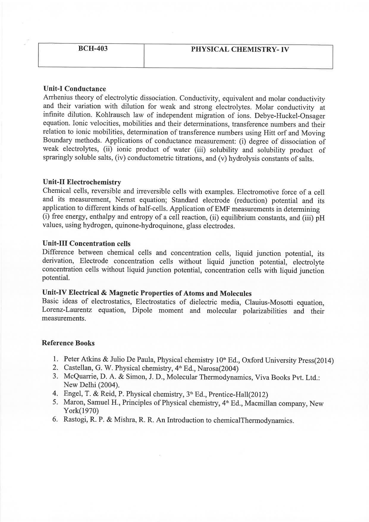 JMI Entrance Exam M26-M.Sc (Chemistry:Materials) / M.Sc (Chemistry:Inorganic) / M.Sc (Chemistry:Organic) / M.Sc (Chemistry:Physical) Syllabus - Page 15