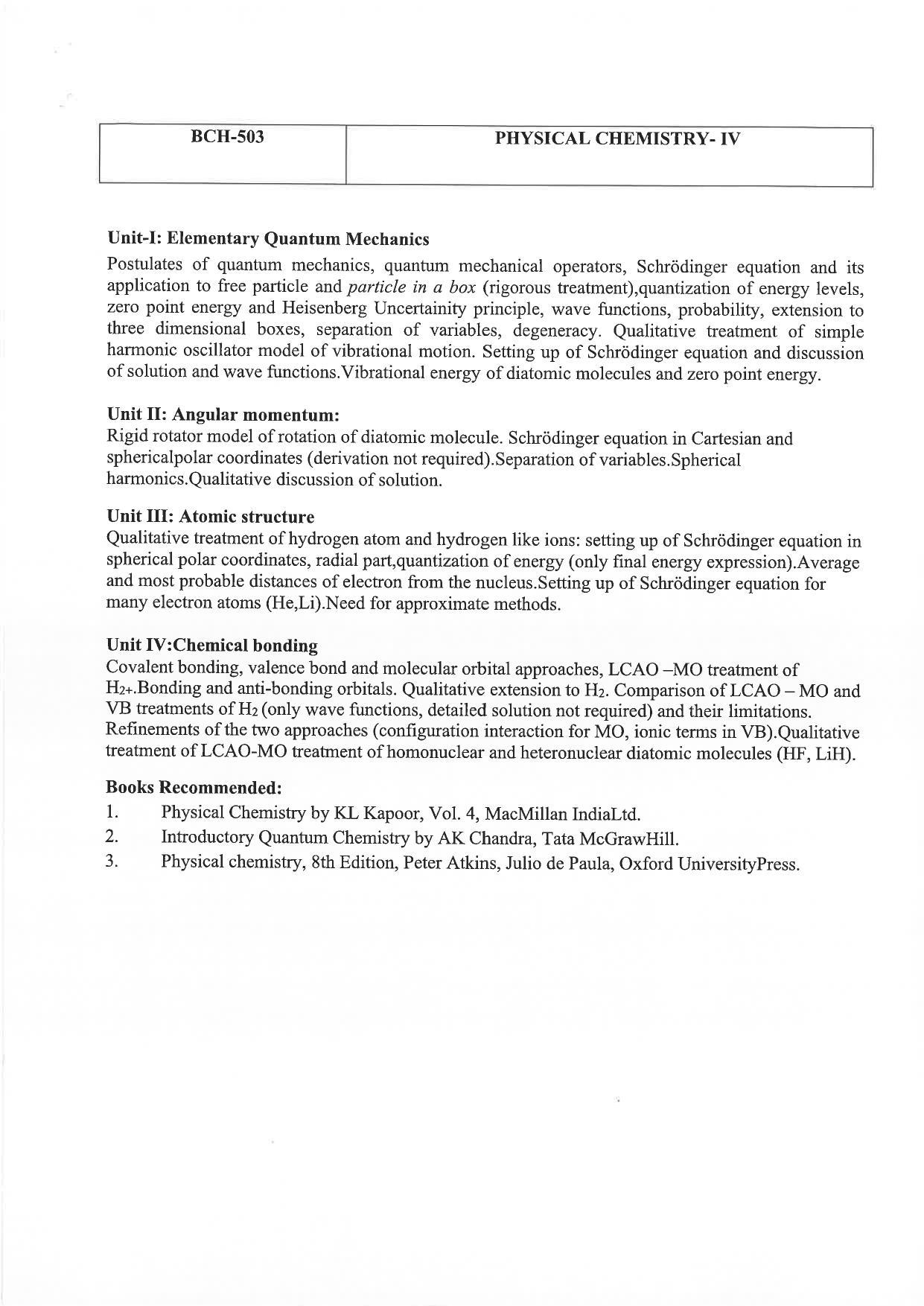 JMI Entrance Exam M26-M.Sc (Chemistry:Materials) / M.Sc (Chemistry:Inorganic) / M.Sc (Chemistry:Organic) / M.Sc (Chemistry:Physical) Syllabus - Page 16