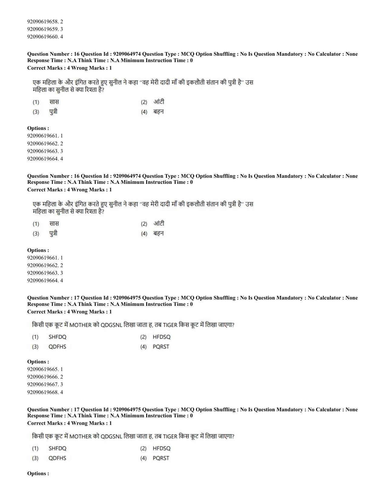 CUET PG 2023: SCQP08 – Chemistry (Hindi)-Shift-2 (06-06-2023) Question Paper - Page 11