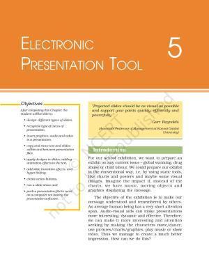 NCERT Book for Class 11 Computers Chapter 5 Electronic Presentation Tool