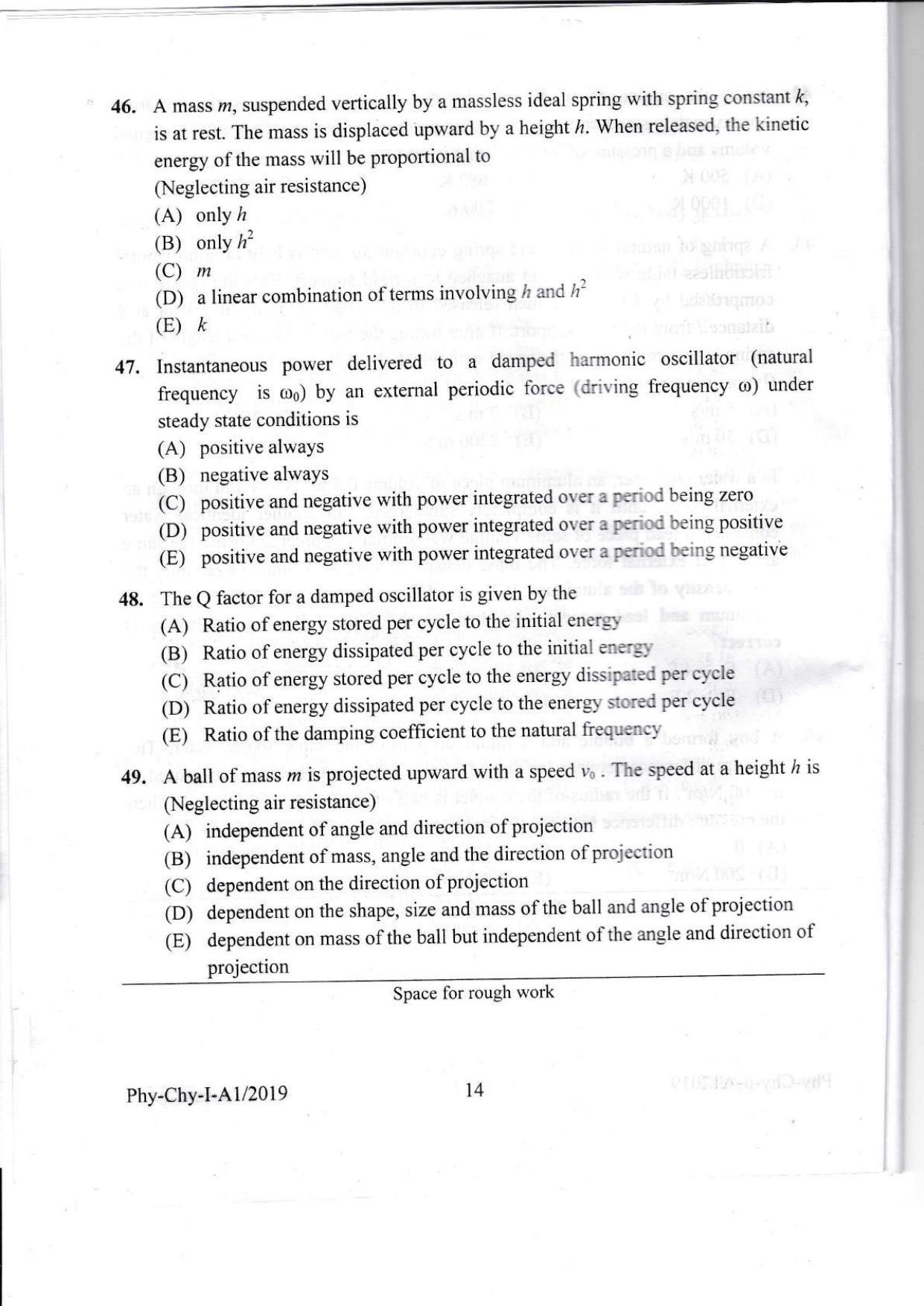 KEAM Paper I 2019 Question Paper - Page 14