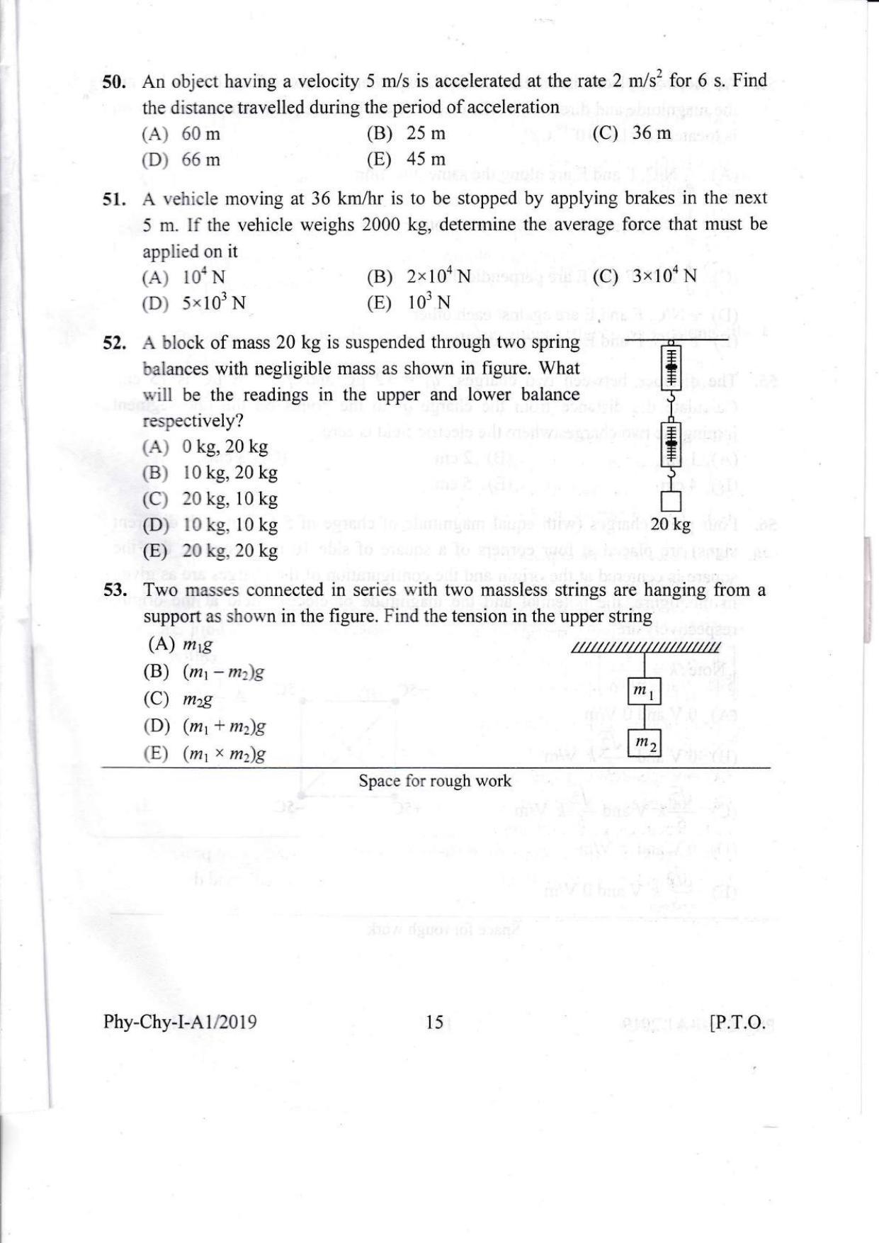 KEAM Paper I 2019 Question Paper - Page 15