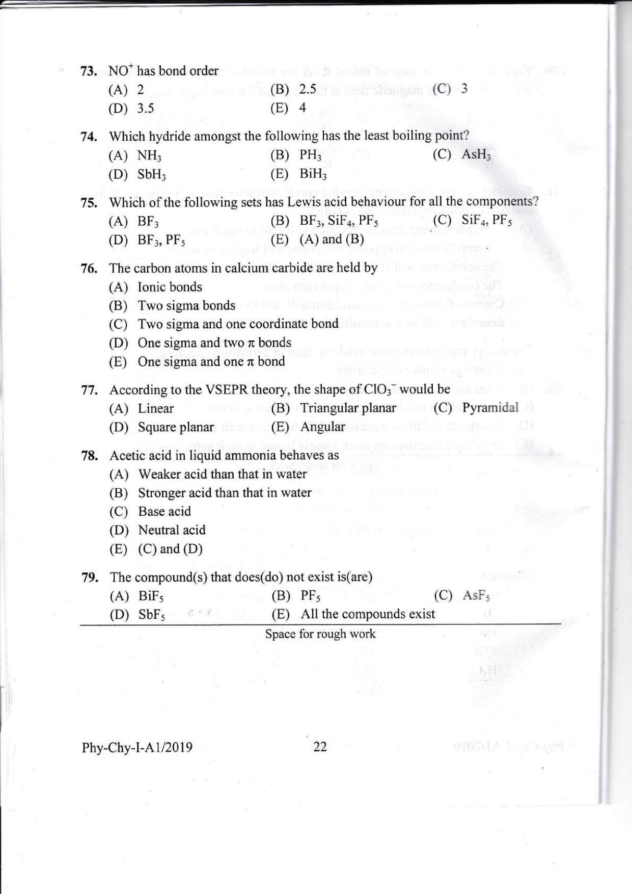 KEAM Paper I 2019 Question Paper - Page 22