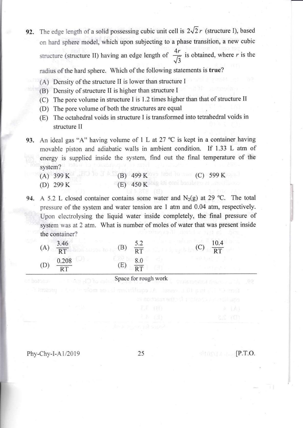 KEAM Paper I 2019 Question Paper - Page 25