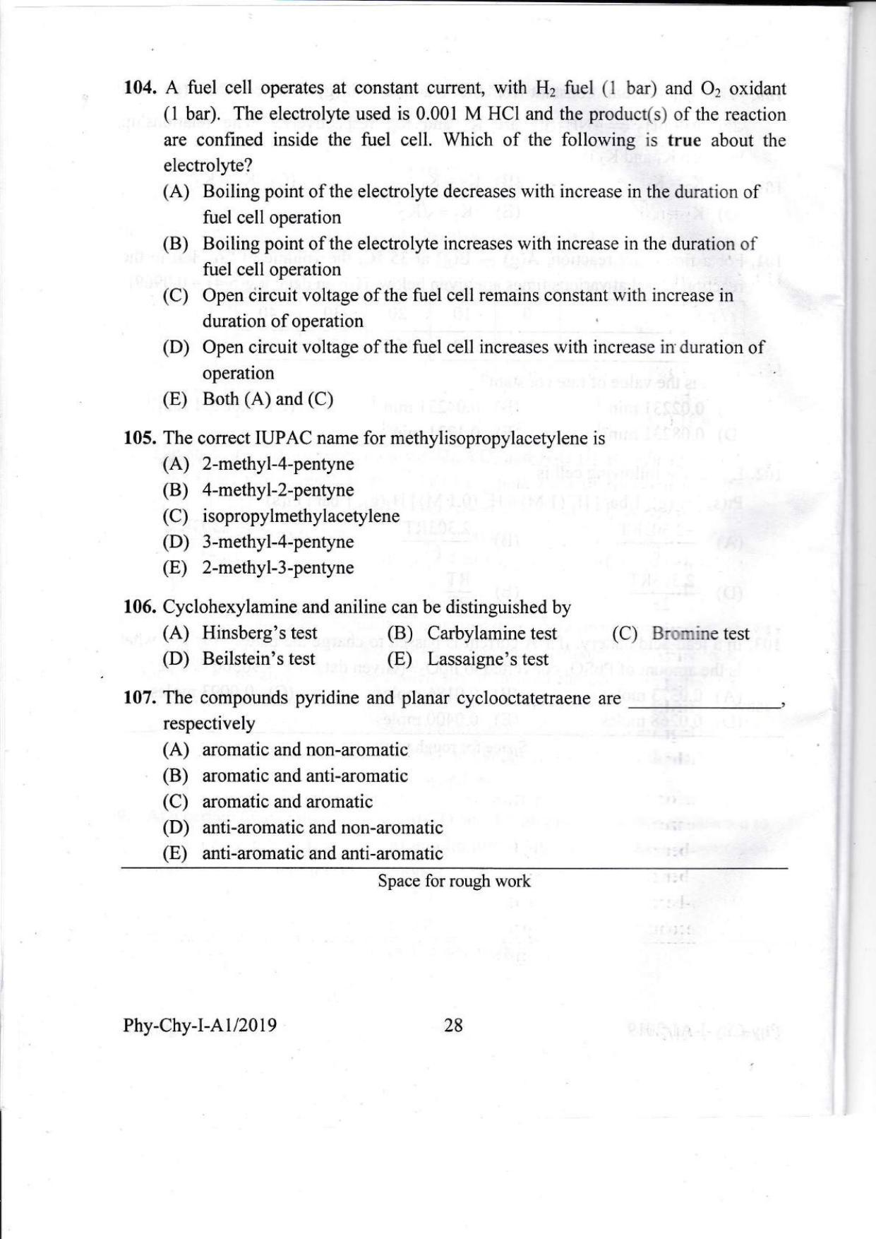KEAM Paper I 2019 Question Paper - Page 28