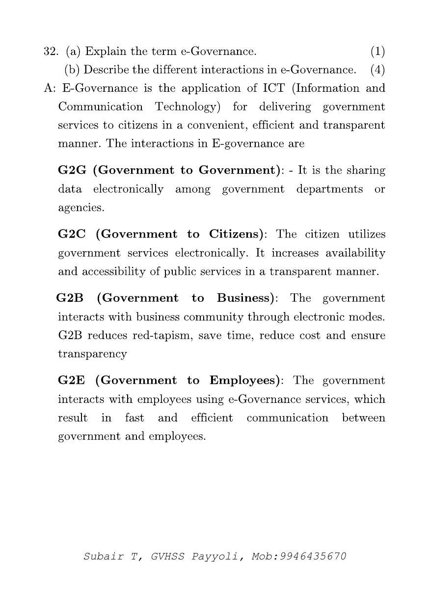 Kerala Plus Two 2023 Computer Science Model Question Paper - Page 10