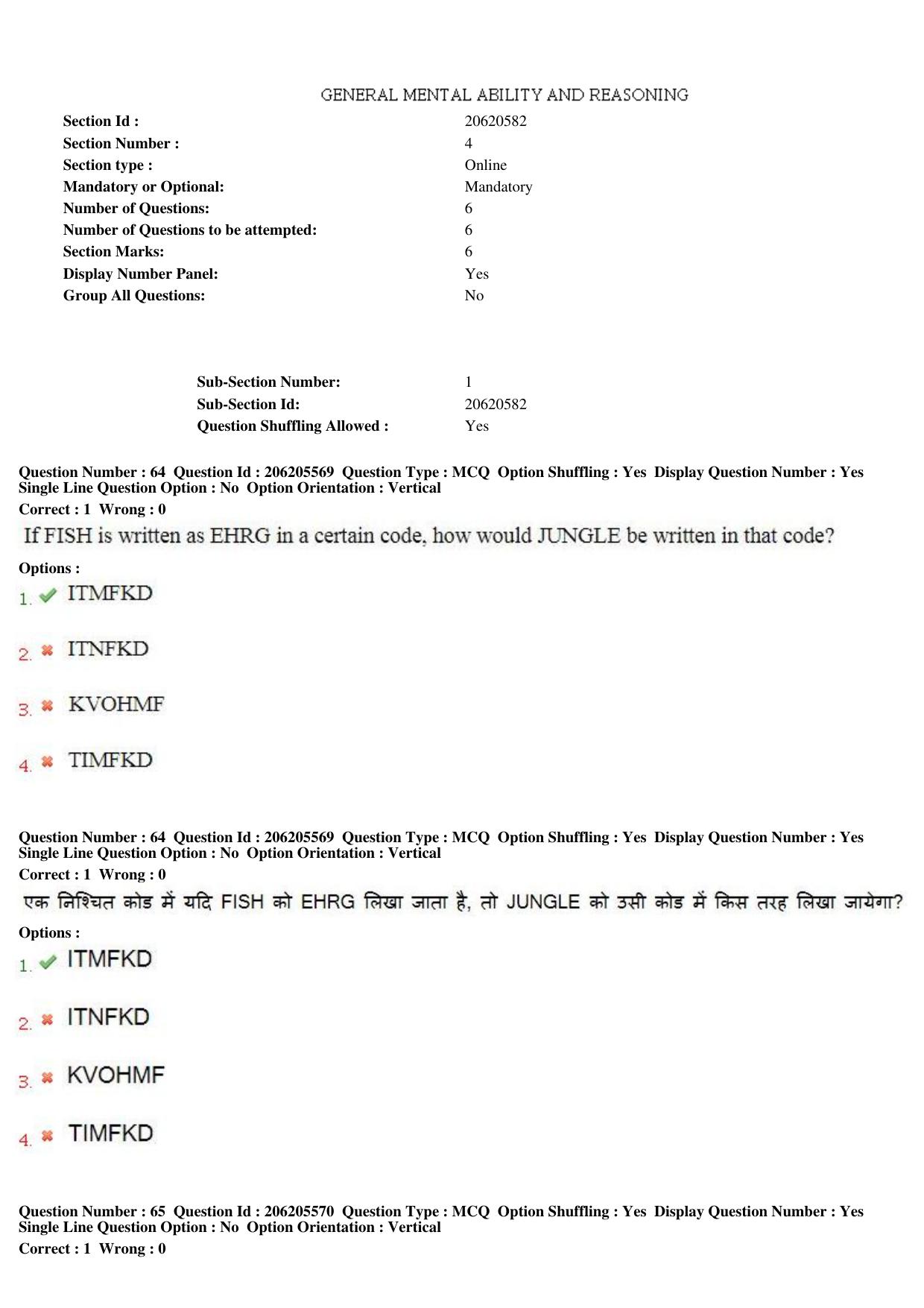 MP CPCT 19th Nov 2017 English Question Paper Shift 2 - Page 46