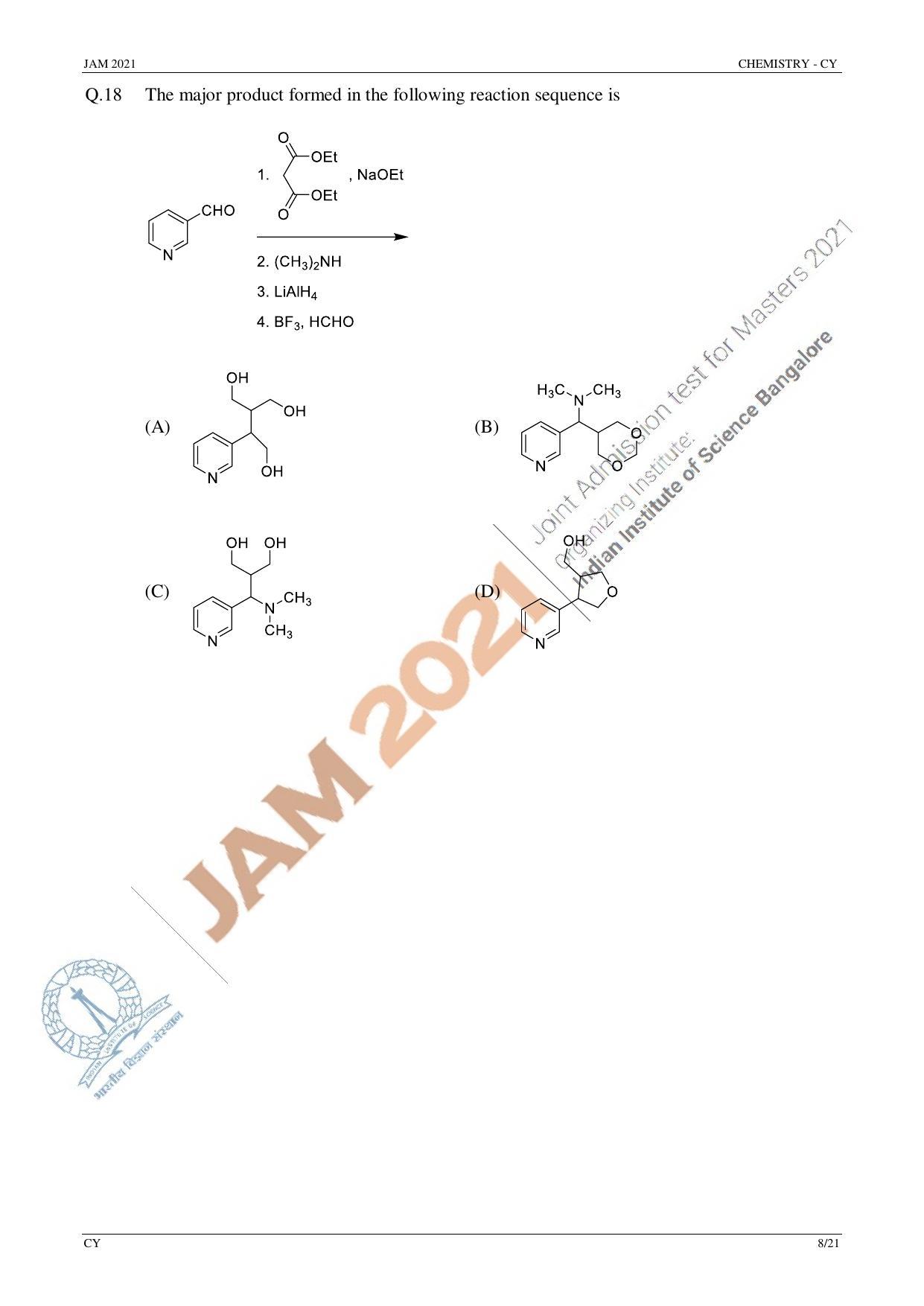 JAM 2021: CY Question Paper - Page 8