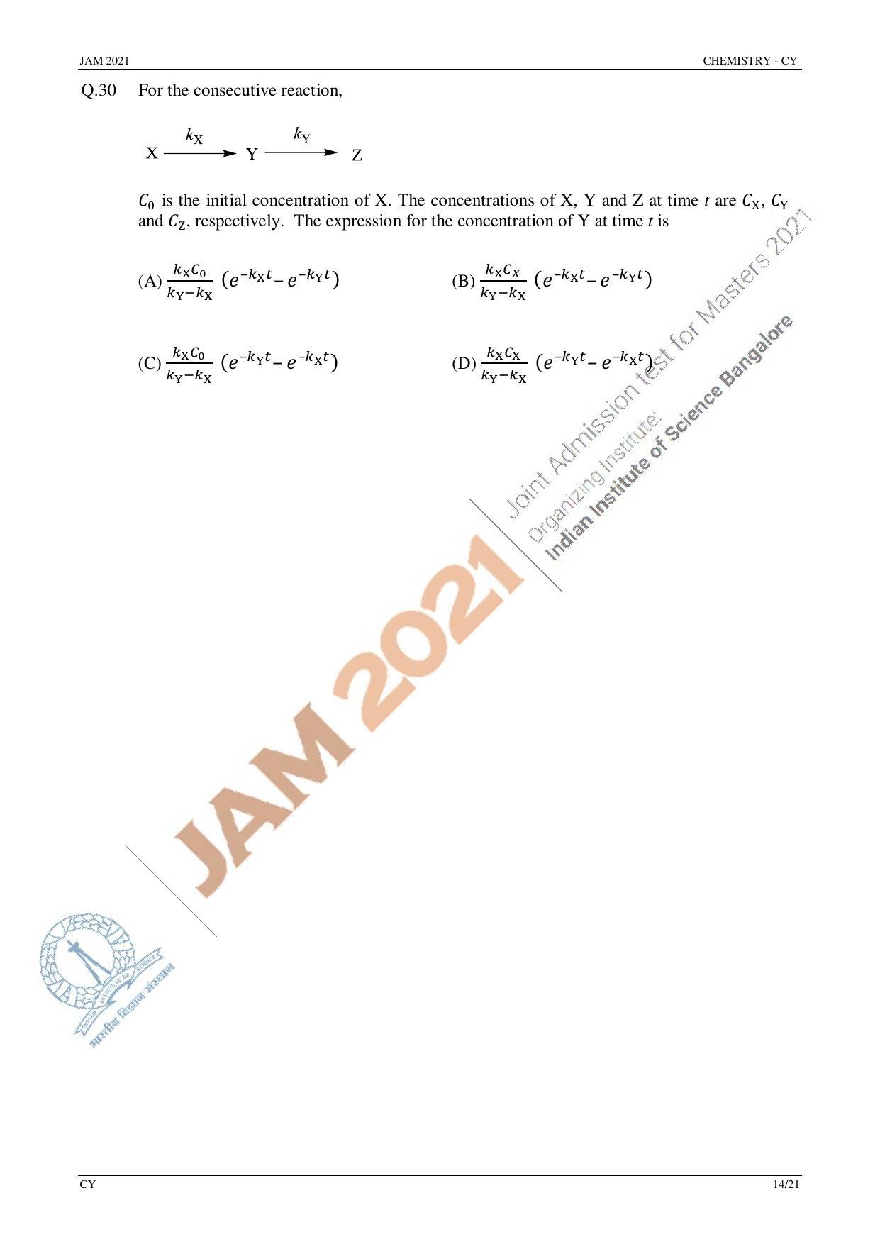 JAM 2021: CY Question Paper - Page 14