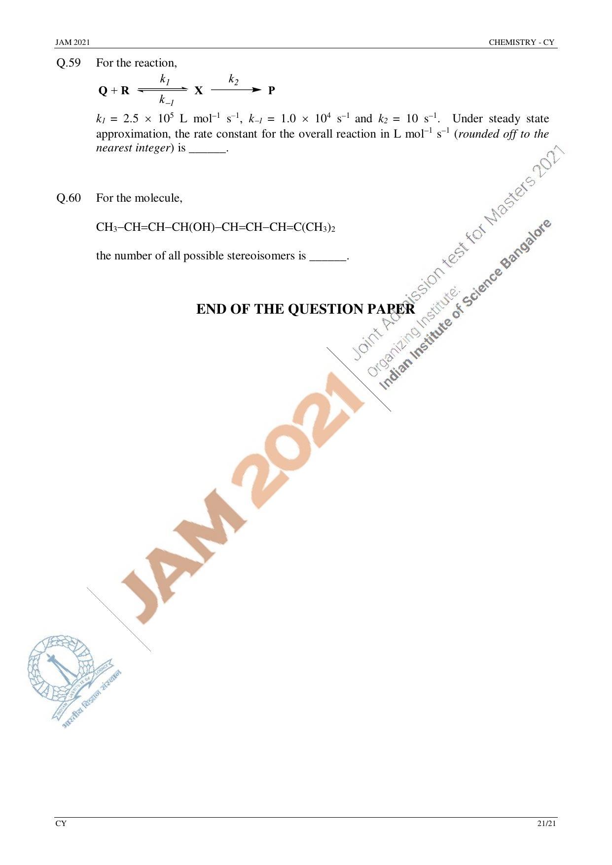 JAM 2021: CY Question Paper - Page 21