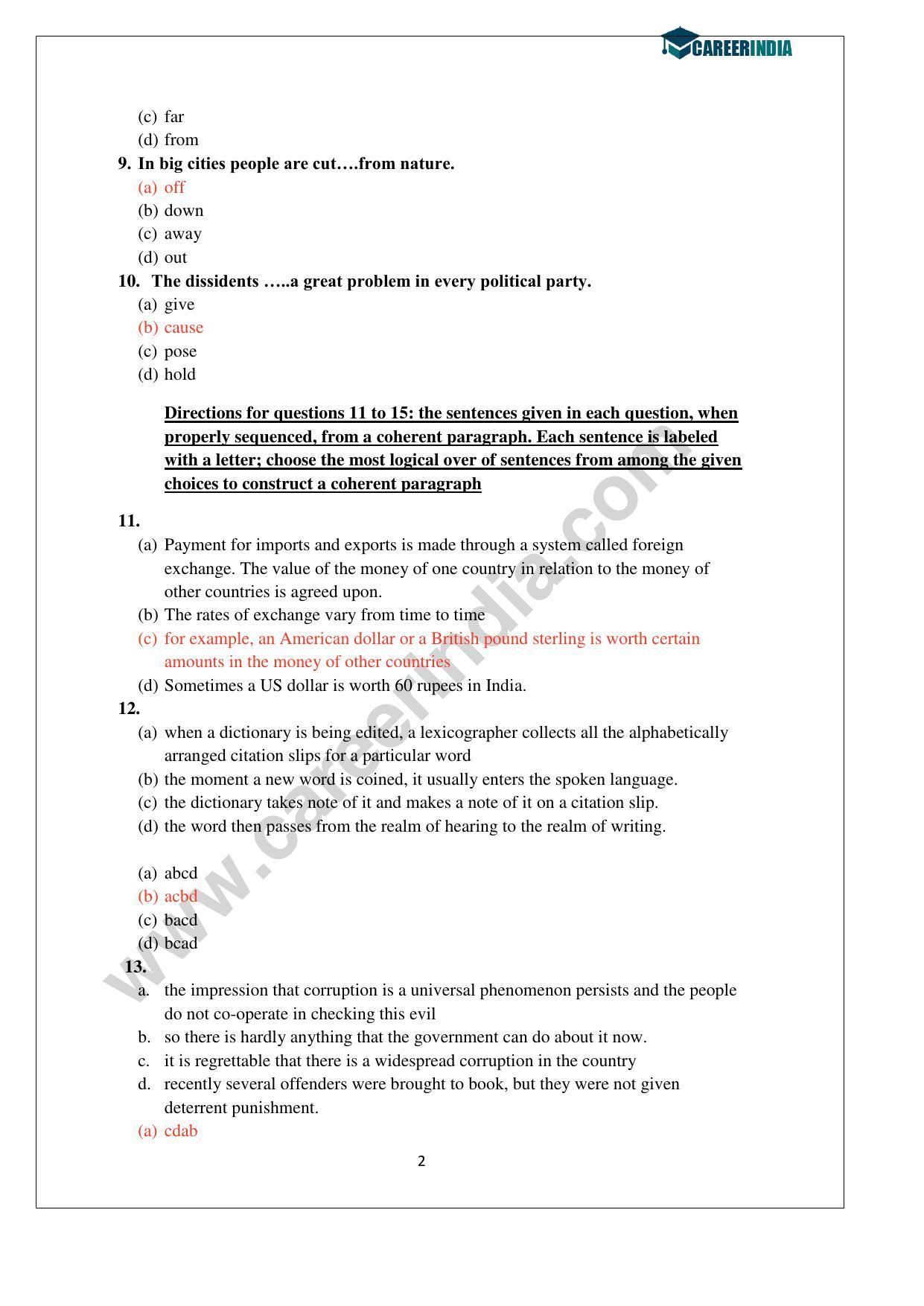 CLAT 2014 UG Question Paper with Answer Key - Page 2