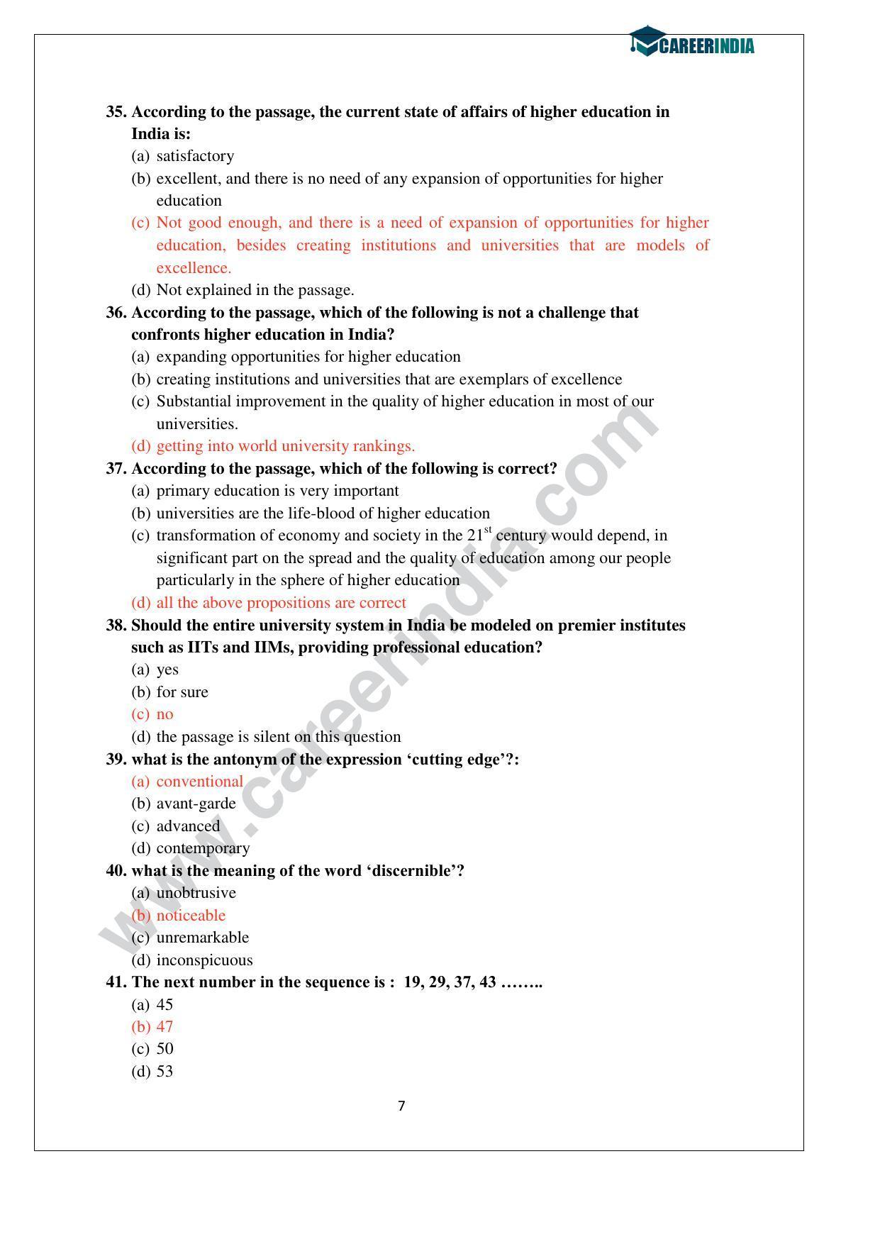 CLAT 2014 UG Question Paper with Answer Key - Page 7