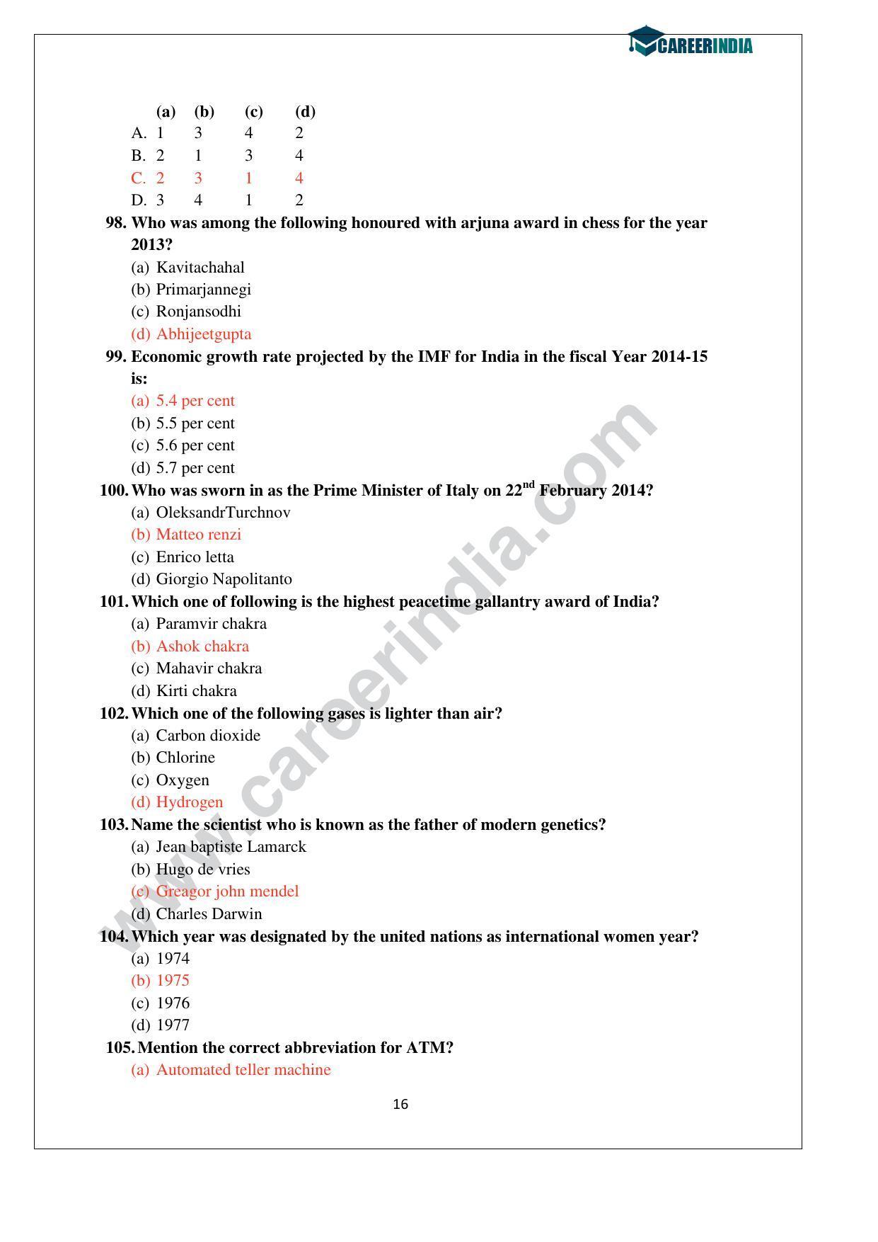 CLAT 2014 UG Question Paper with Answer Key - Page 16