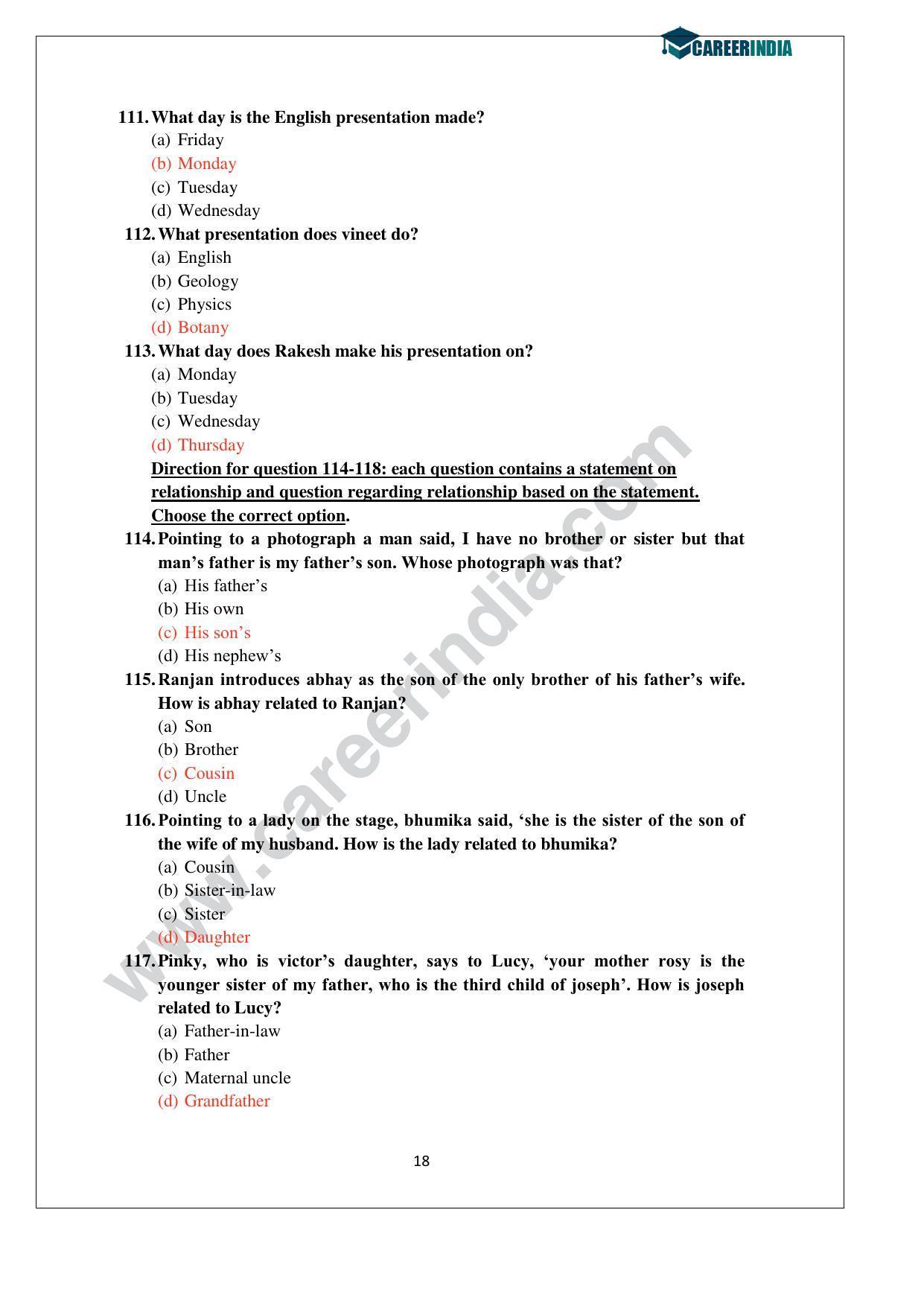CLAT 2014 UG Question Paper with Answer Key - Page 18